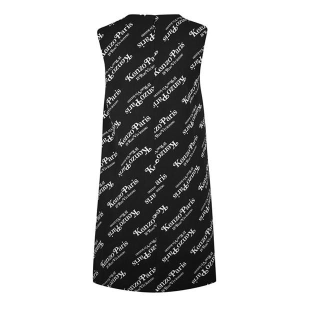 Kenzo o1g2r1mq1024 Mini Dress in Black & White Size L / US 10 / IT 46 - 2 Thumbnail