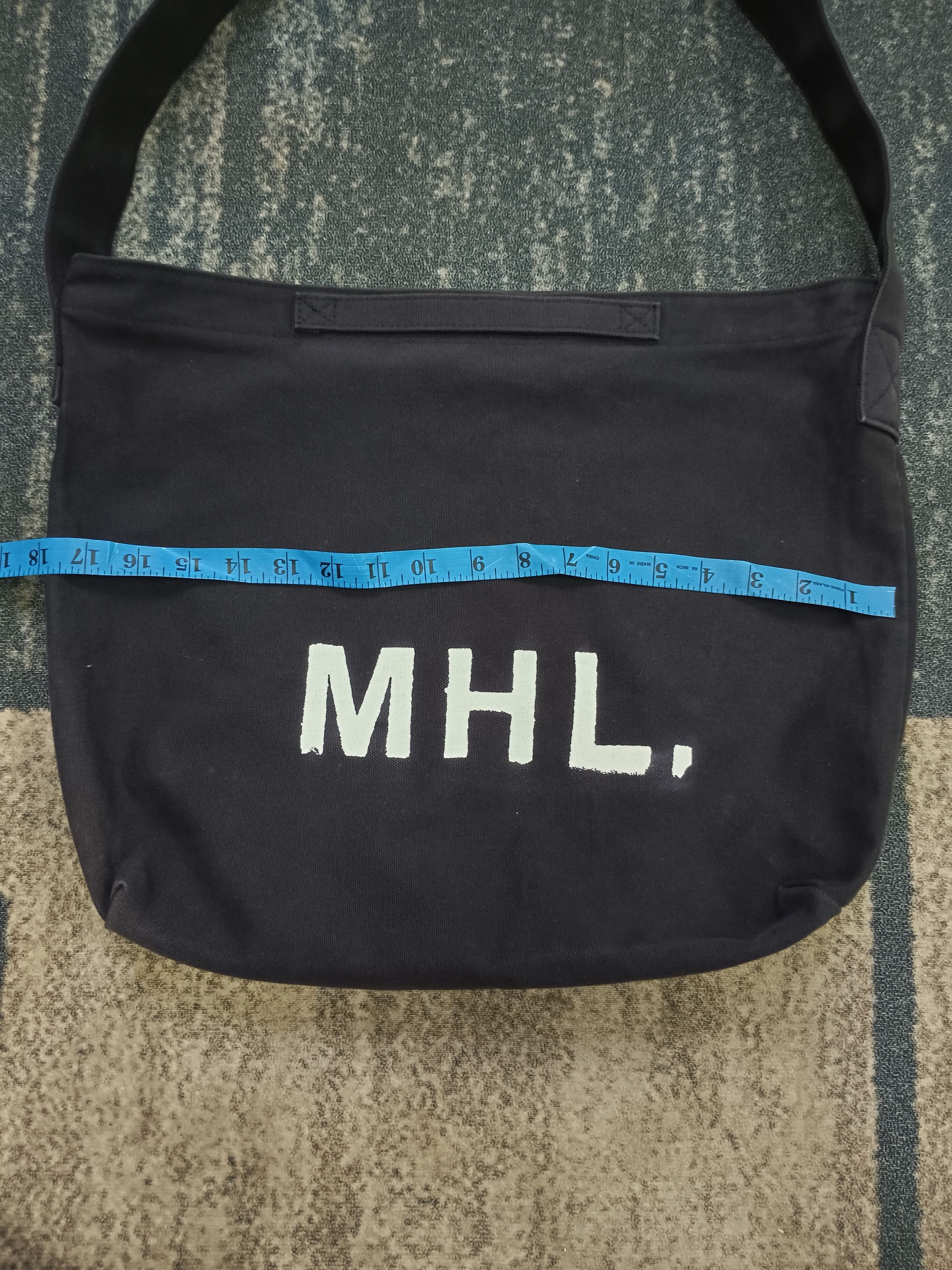 Margaret Howell MHL SPELLOUT CANVAS COTTON CROSSBODY/SLING BAG Size ONE SIZE - 5 Thumbnail