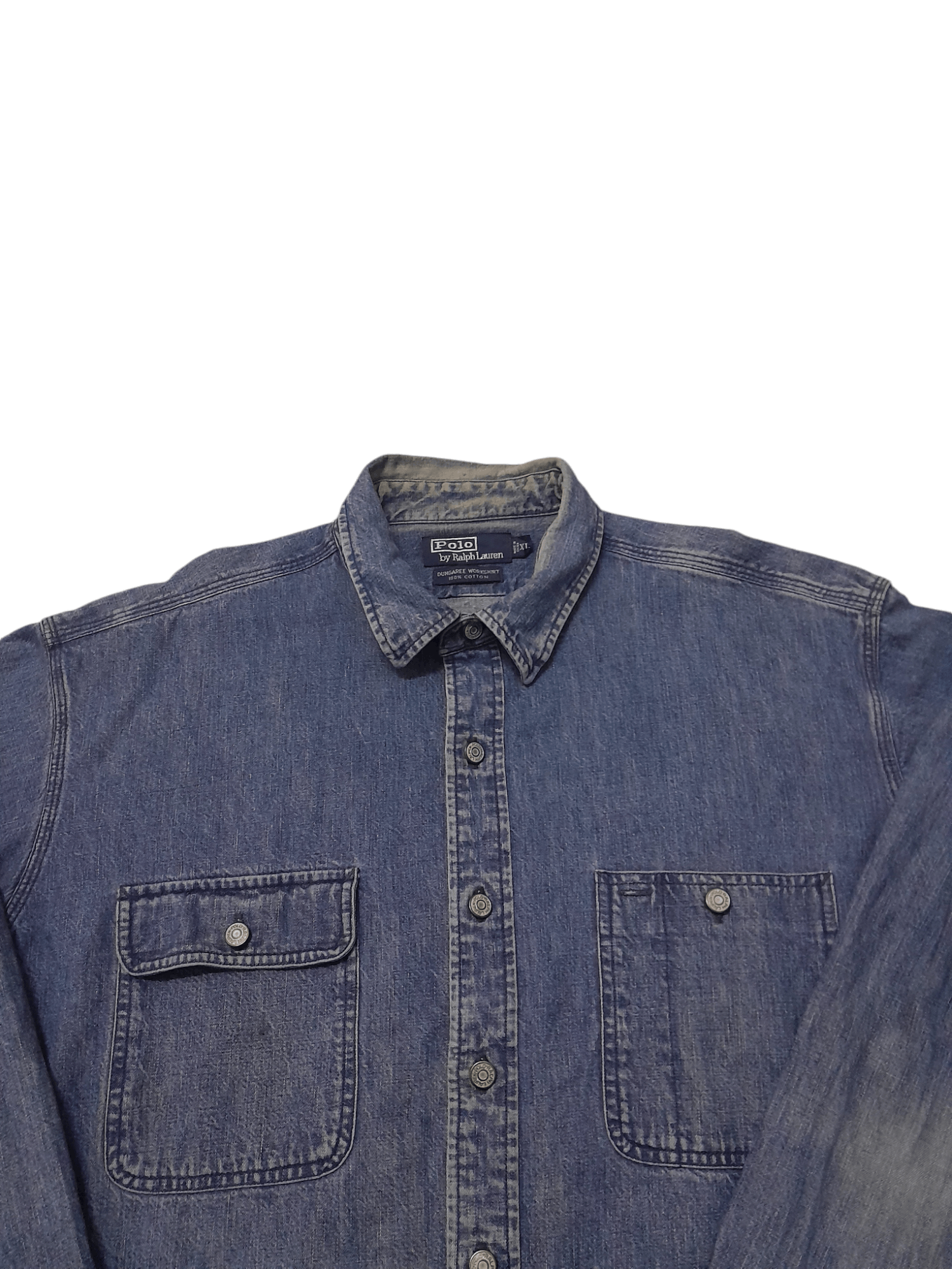 Polo Ralph Lauren 90s POLO Ralph Lauren Denim Heavy Shirt/Jacket (S272) Size US XL / EU 56 / 4 - 3 Thumbnail