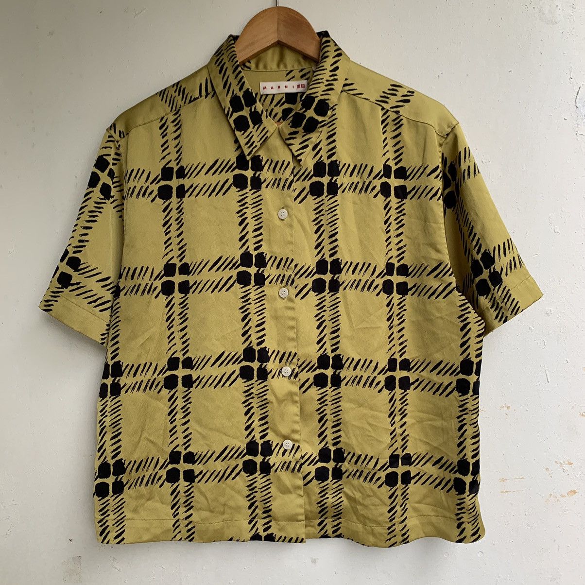 Marni × Uniqlo Marni x Uniqlo Silky Satin Open Collar Women Shirt Size L / US 10 / IT 46 - 2 Thumbnail