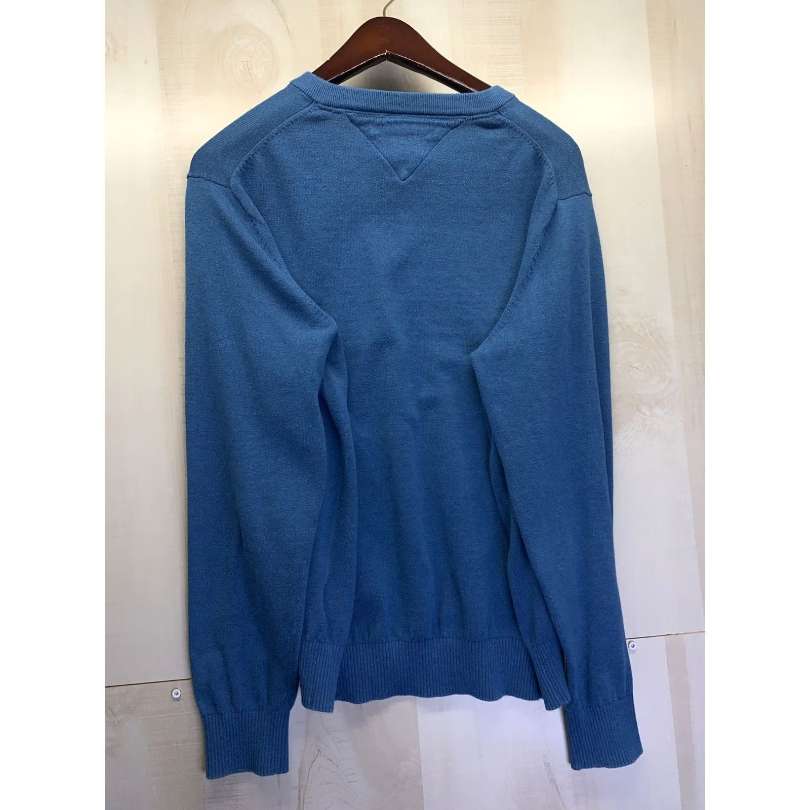 Tommy Hilfiger Tommy Hilfiger Men’s V Neck Long Sleeve 100% Cotton Sweater-3687 Blue M Pullover Size US M / EU 48-50 / 2 - 5 Thumbnail
