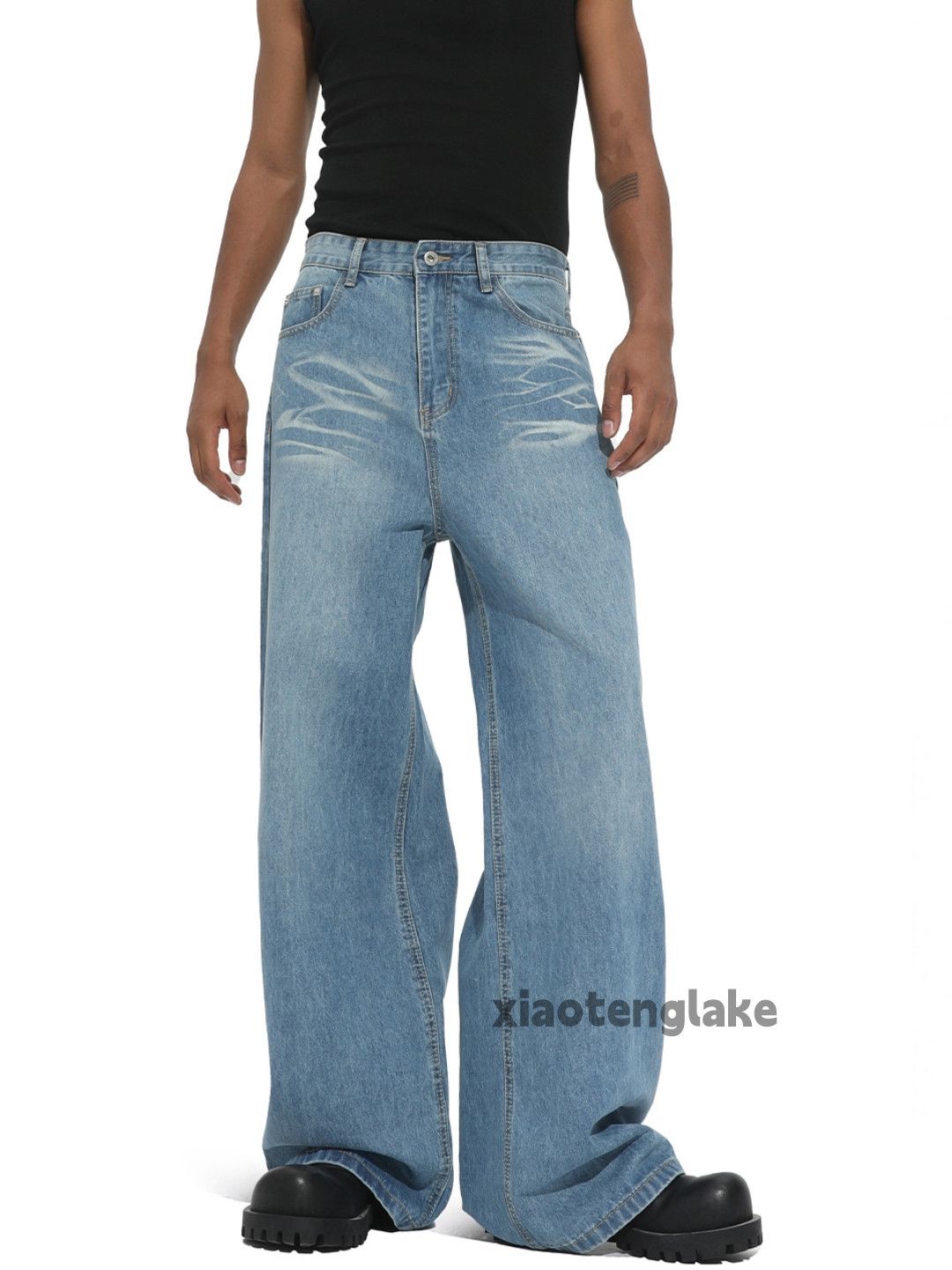 Jean Utility skate hiphop loose yuppie cleanfit flared jeans Size US 33 - 4 Thumbnail