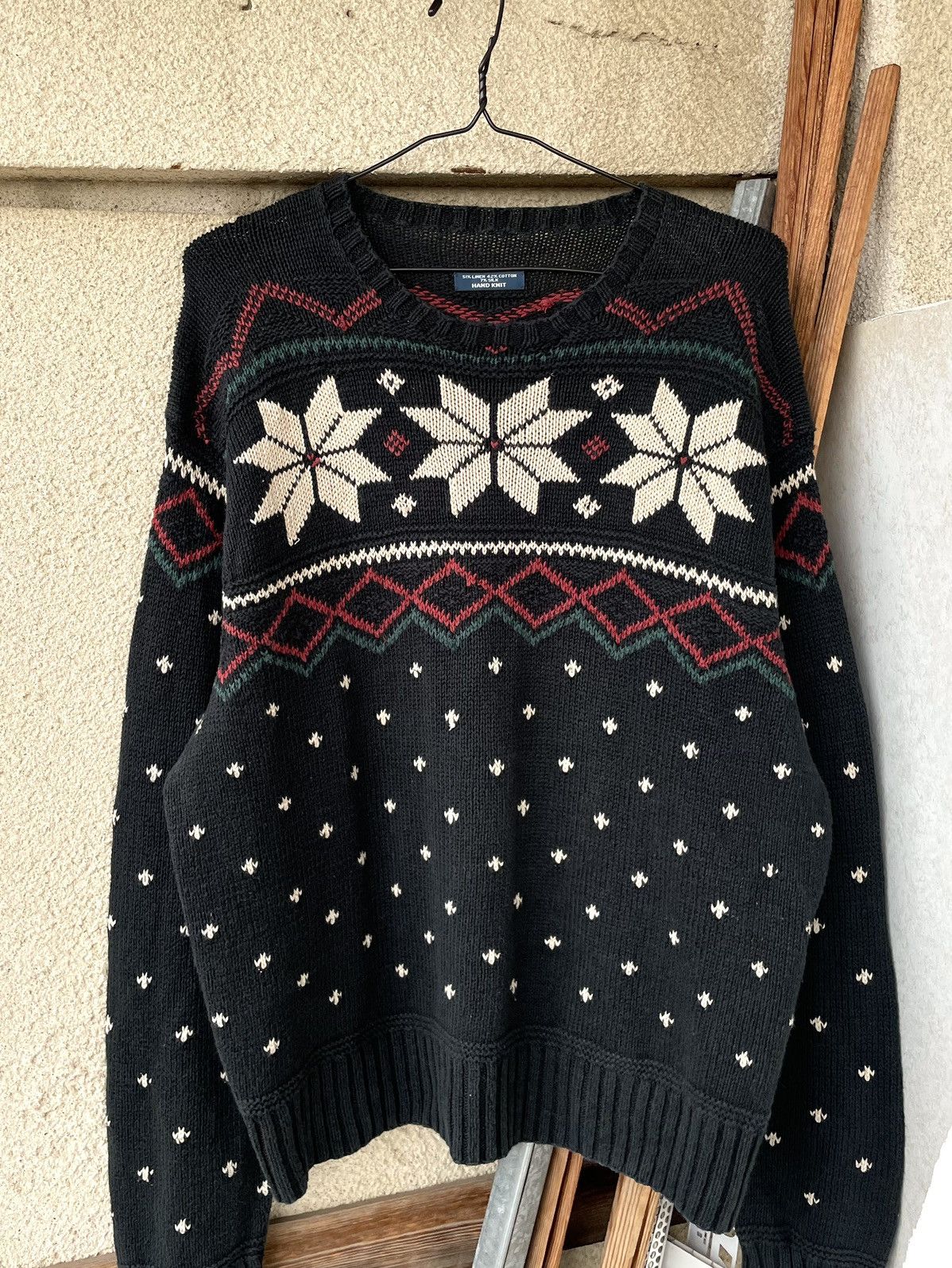 Polo Ralph Lauren Vintage Polo Ralph Lauren RRL Style Snowflake Aztec Sweater Size US L / EU 52-54 / 3 - 1 Thumbnail