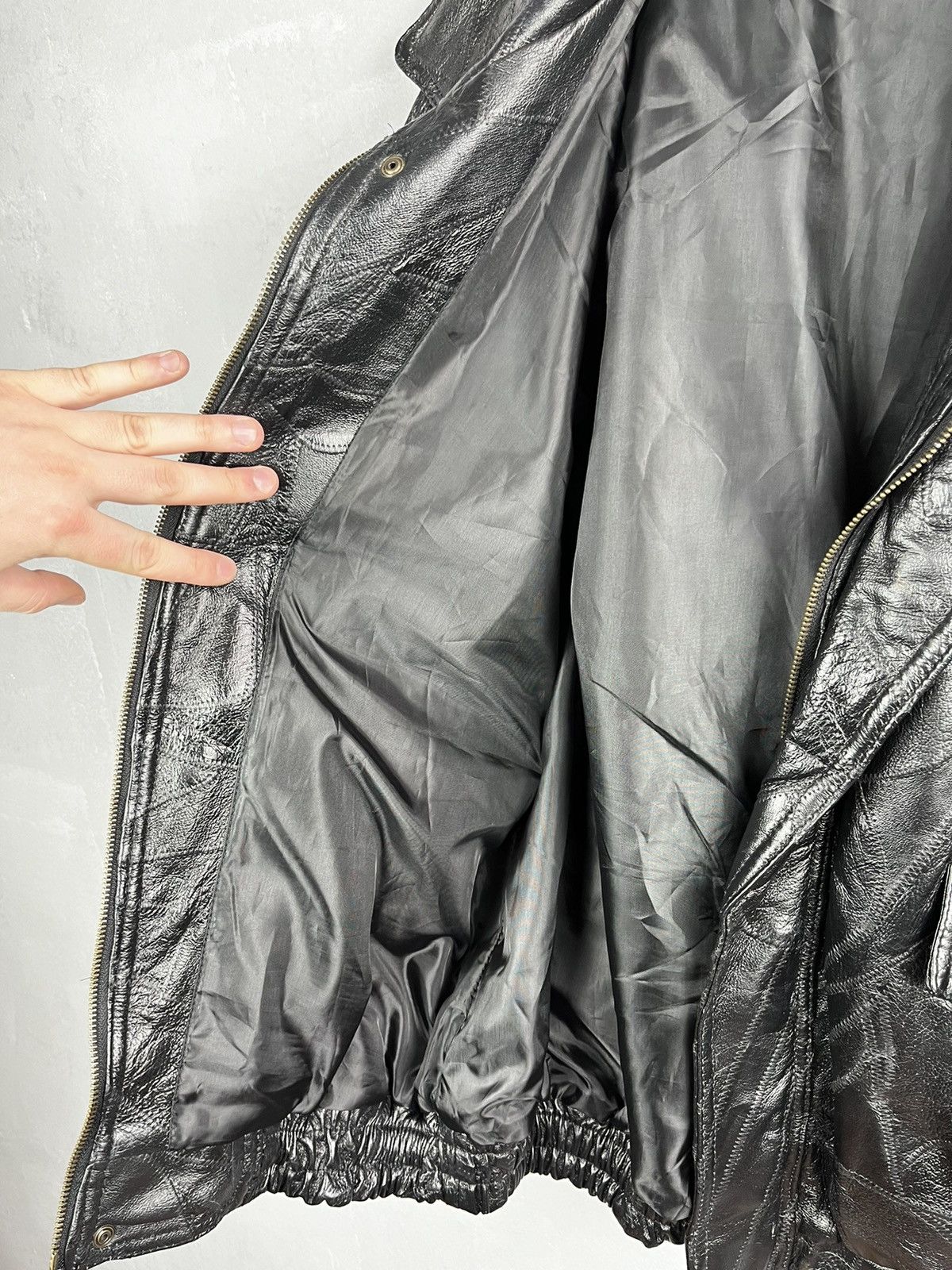 Genuine Leather × Vintage Vintage Leather Jacket bomber size L Size US L / EU 52-54 / 3 - 14 Thumbnail