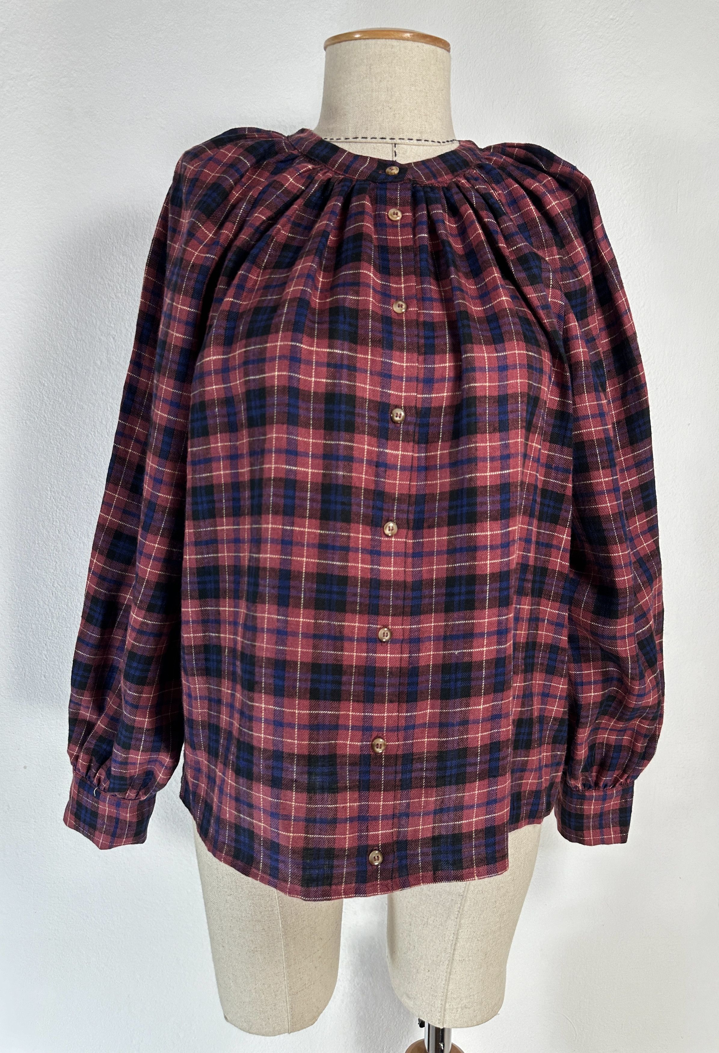 Sezane Lealys Shirt In Check Plaid Size XS / US 0-2 / IT 36-38 - 1 Thumbnail