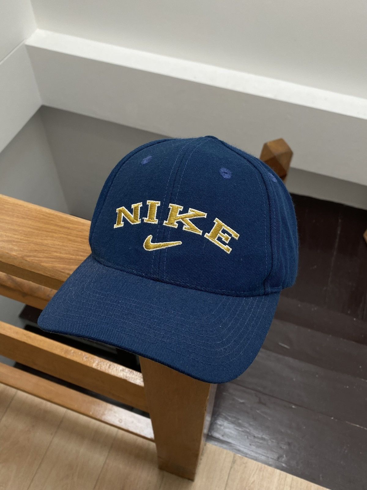 Nike 90’s Navy Nike Spell Out Snapback Cap✨ Size ONE SIZE - 3 Thumbnail