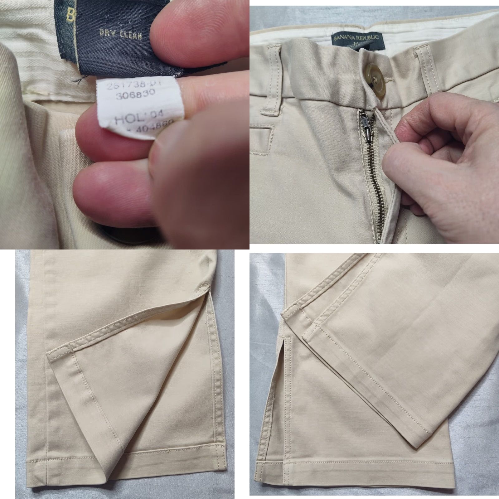 Banana Republic VTG Banana Republic Women Bootcut Pants Beige 4 Short Stretch Chino Cotton Spandex Pockets Zipper EUC Mens Women Girls? Size 27" / US 4 / IT 40 - 8 Thumbnail