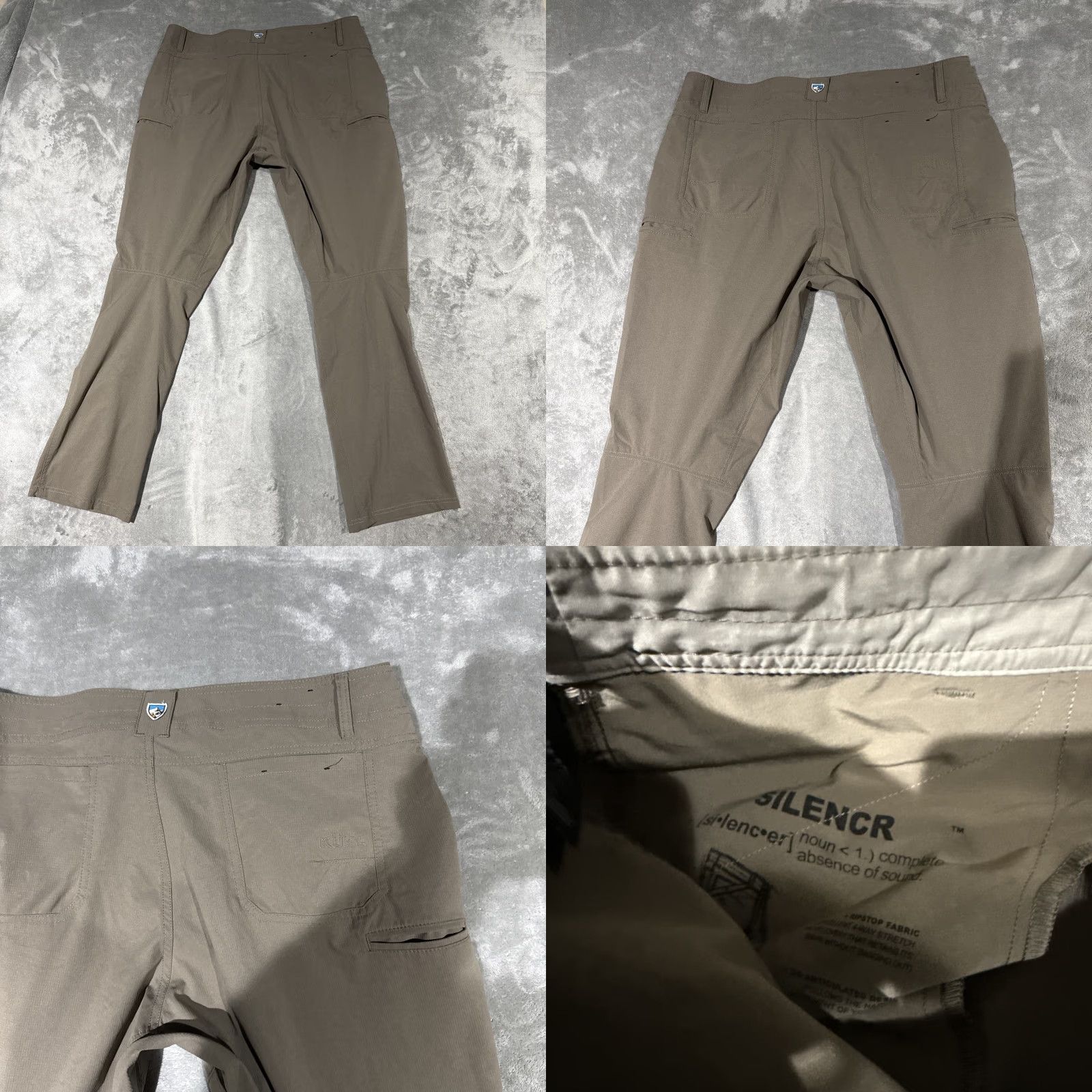 Vintage Kuhl Silencr Pants Mens 38x32 Brown Cargo Straight 5-Pocket Ripstop Outdoors Hiking Performance Size US 38 / EU 54 - 8 Thumbnail