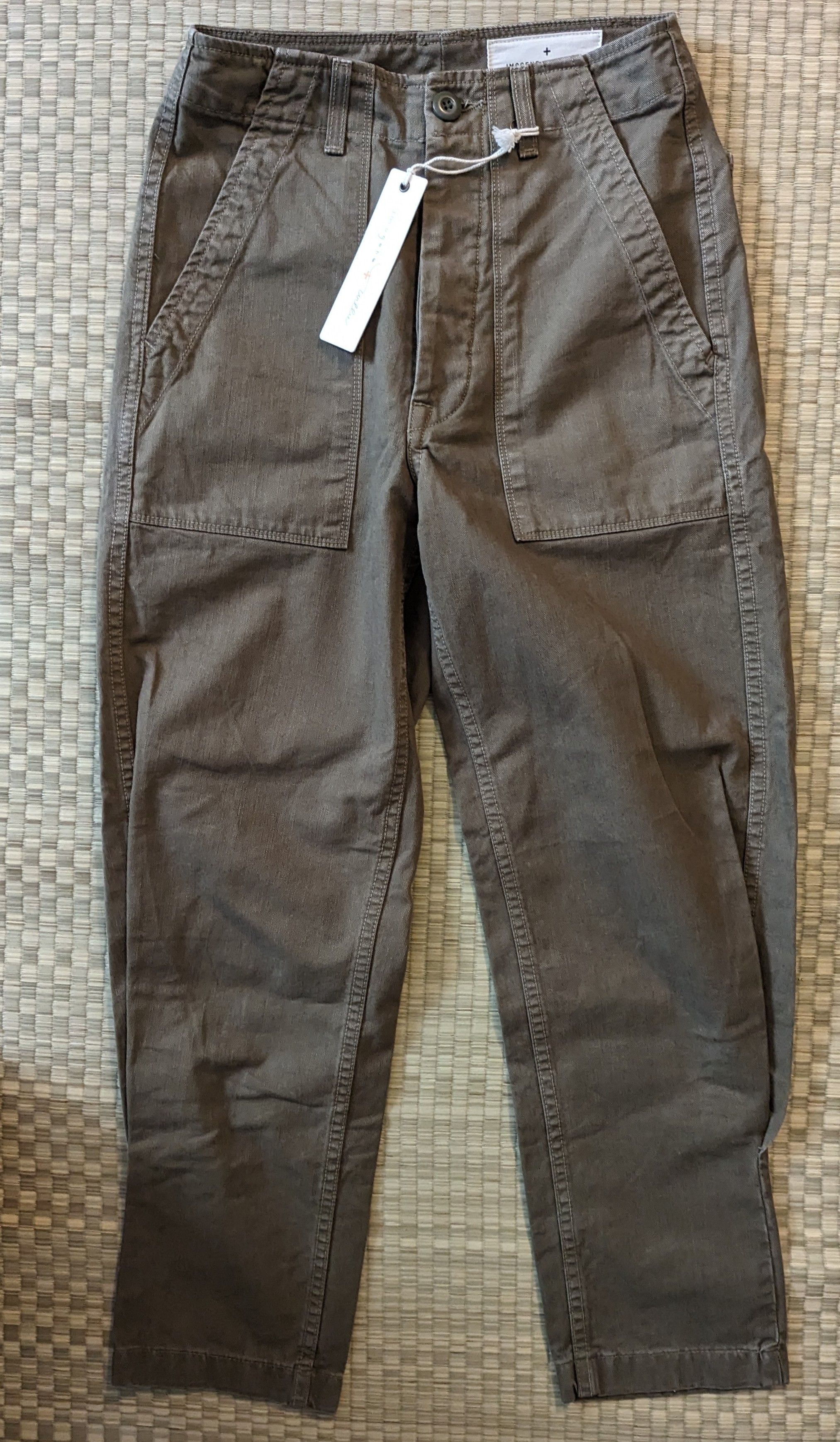 image of Imogene Willie NWT Imogene + Willie Palmore Cropped Pants in Military Green, Women's (Size 25)