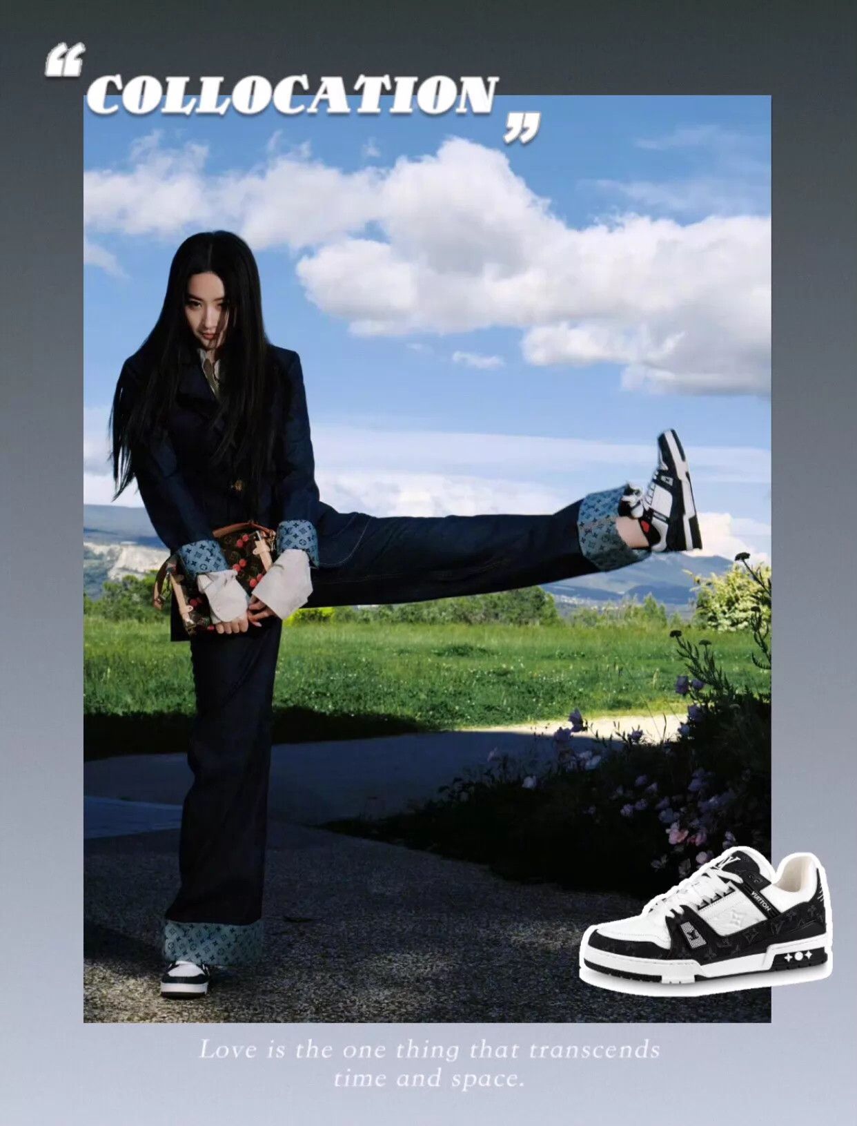 Louis Vuitton LV Women's Black White Panda Monogram Trainer 37.5 99New Size US 7 / IT 37 - 2 Thumbnail