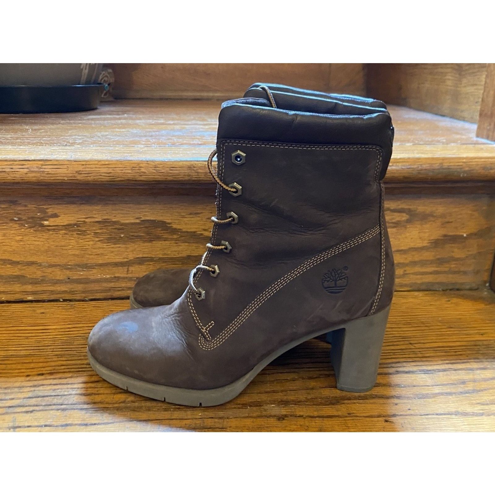 Timberland Timberland Tillston Women's Leather High Heel Boots Size 8.5 Size US 8.5 / IT 38.5 - 1 Thumbnail