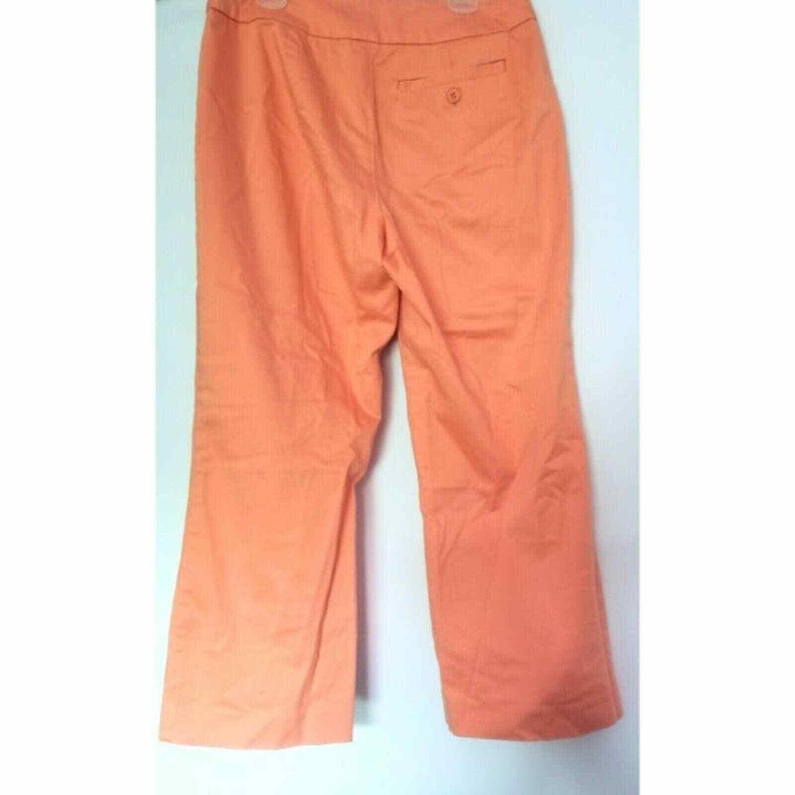 Caribbean New York and Company Capri pants, Peach orange 4 Summer Cro Size 27" / US 4 / IT 40 - 2 Thumbnail