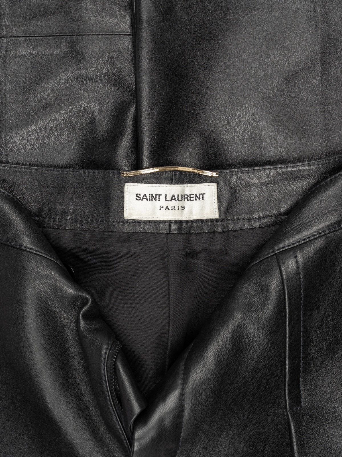 Saint Laurent Paris Saint Laurent lamb leather black pants Size 27" / US 4 / IT 40 - 4 Thumbnail