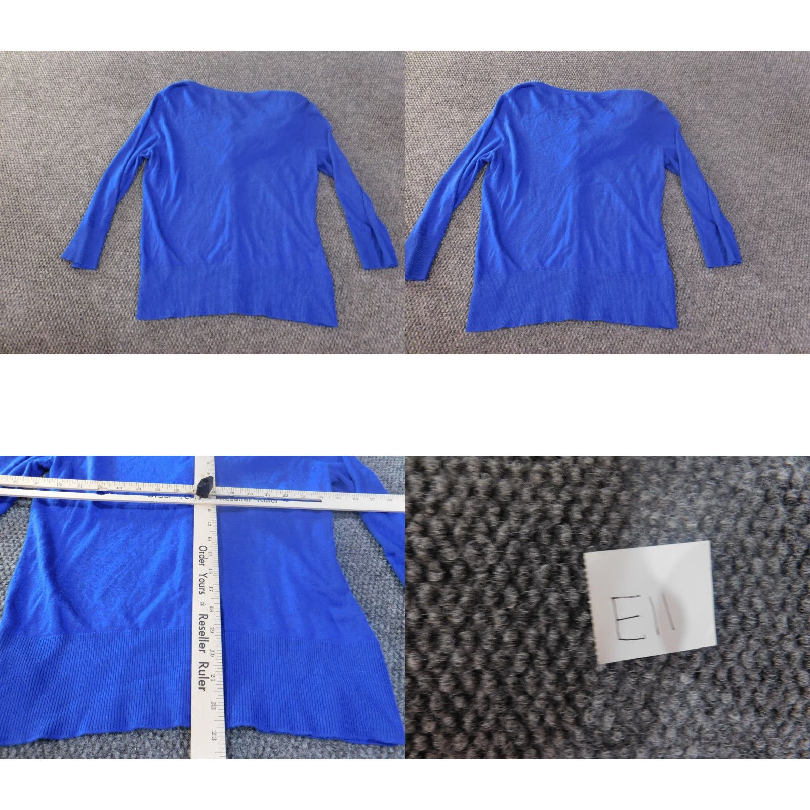 Jones New York Jones New York Cardigan Sweater Womens Medium Blue Sport Knit Open-Knit Round Neck Pullover Cotton Rayon Classic Logo Size M / US 6-8 / IT 42-44 - 8 Thumbnail