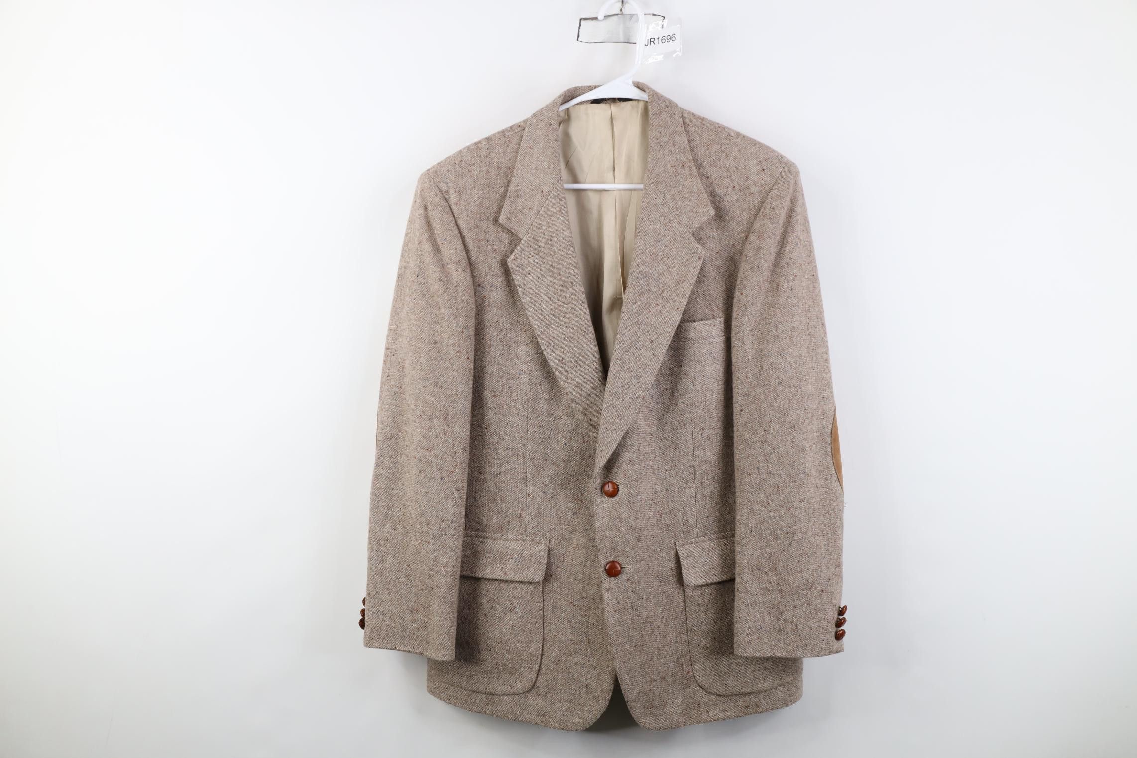 Vintage Vintage 90s Suede Elbow Patch Suit Coat Blazer Jacket Size US XXL / EU 58 / 5 - 1 Thumbnail