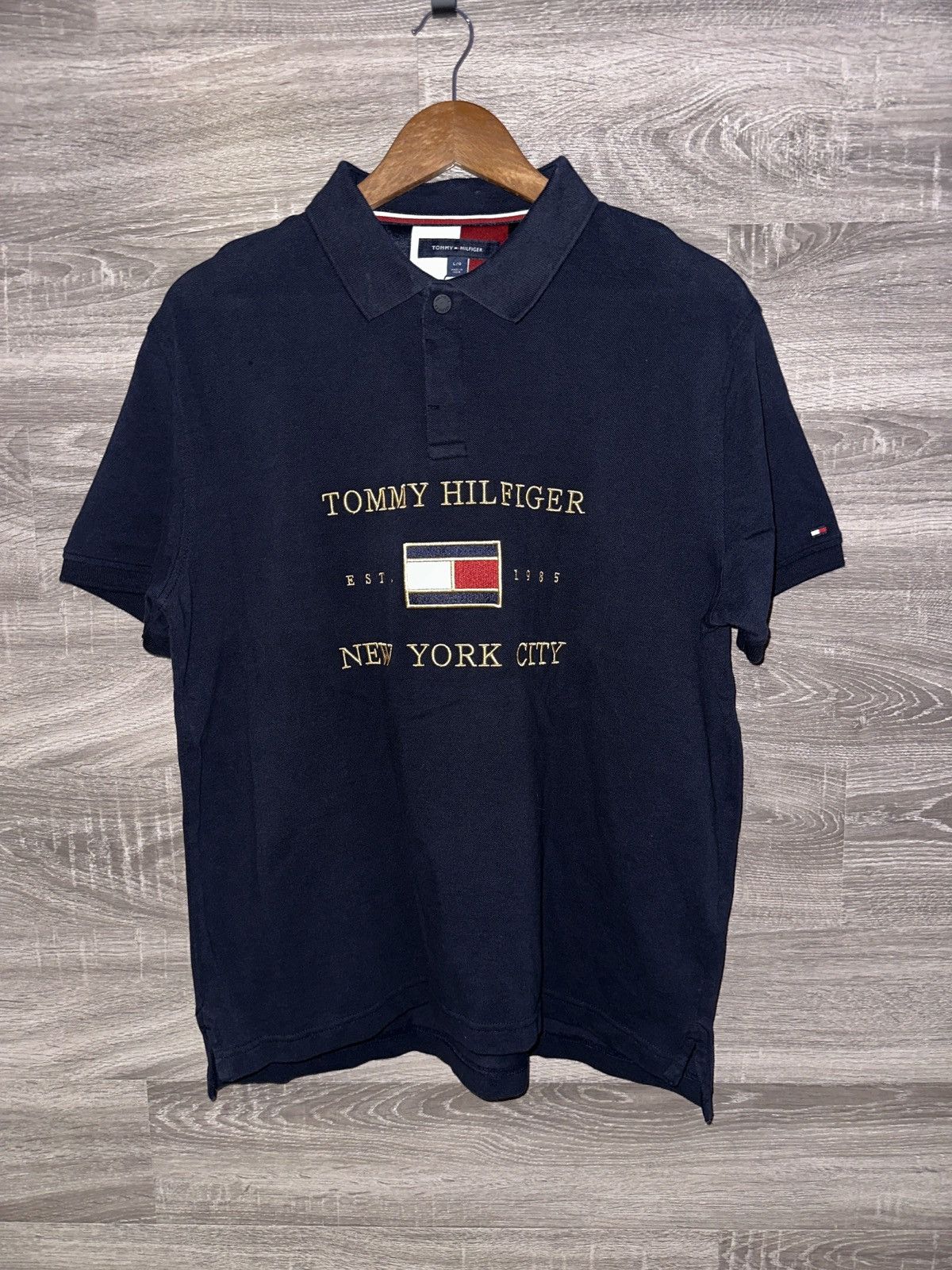 Tommy Hilfiger Tommy Hilfiger NYC Embroidered Polo – Navy Size US L / EU 52-54 / 3 - 2 Thumbnail