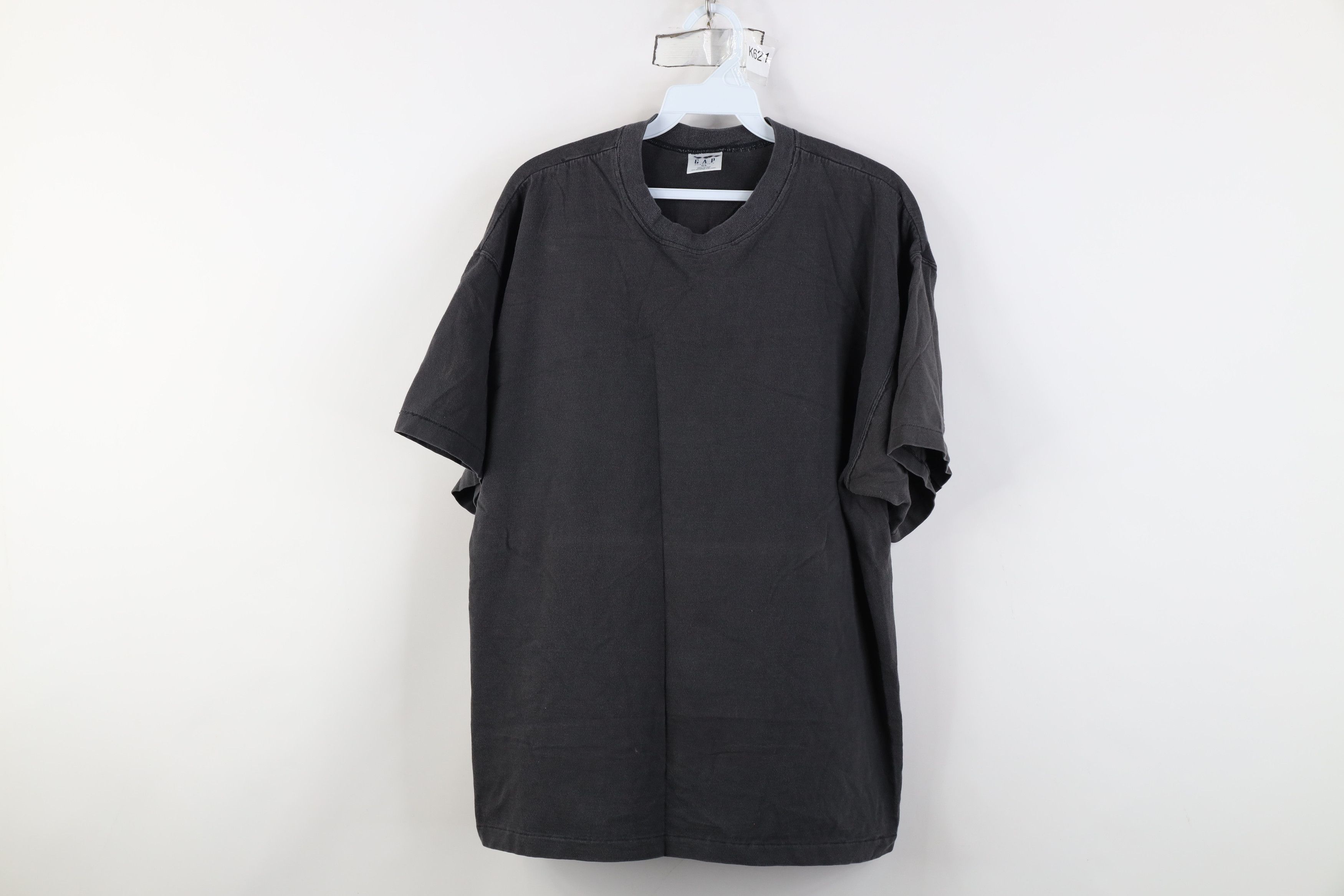 Gap Vintage 90s Gap Blank Short Sleeve T-Shirt Black Cotton USA Size US XL / EU 56 / 4 - 1 Thumbnail