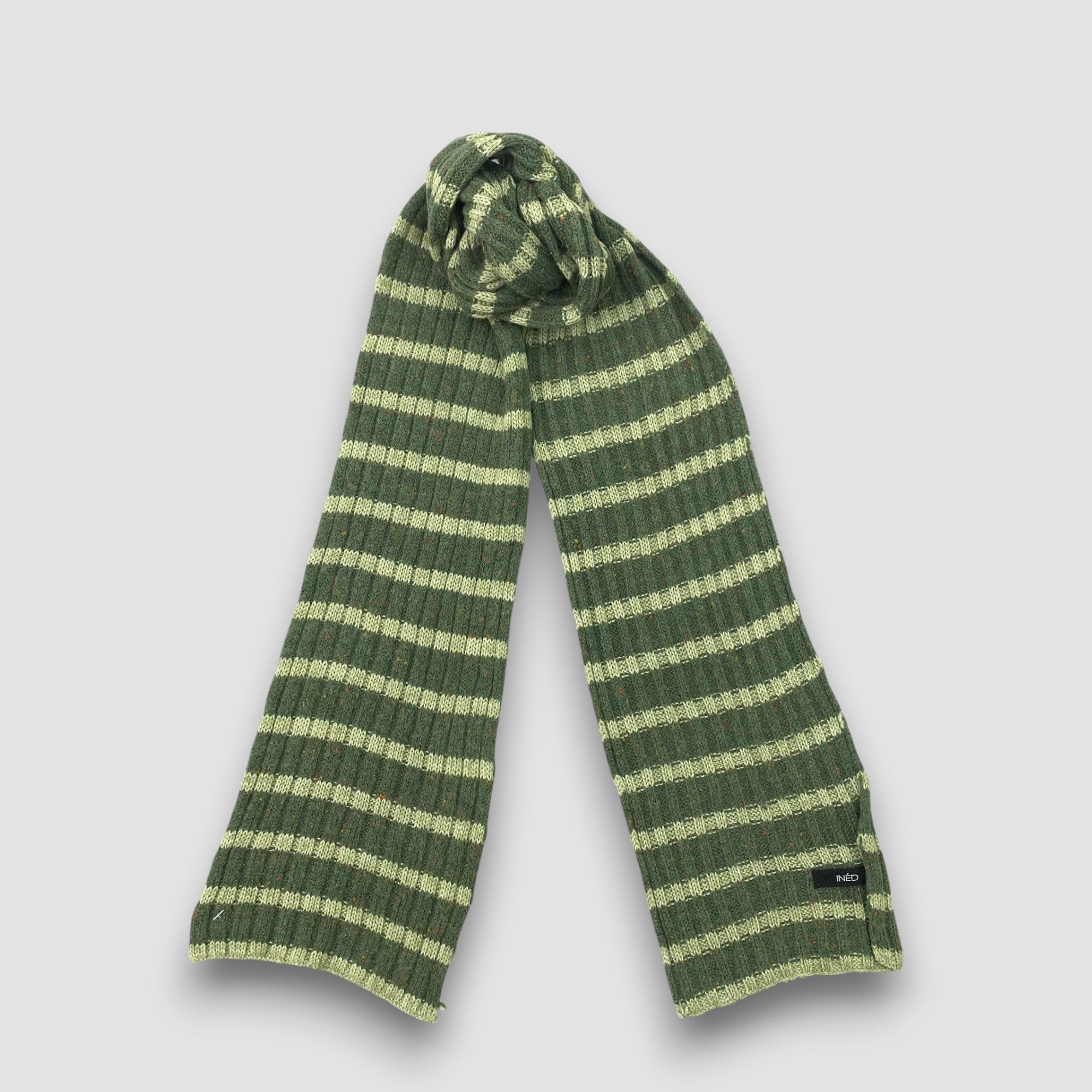 Yohji Yamamoto Vintage Ined Scarf Muffler Yohji Yamamoto Wool Knit Scarves Size ONE SIZE - 1 Thumbnail