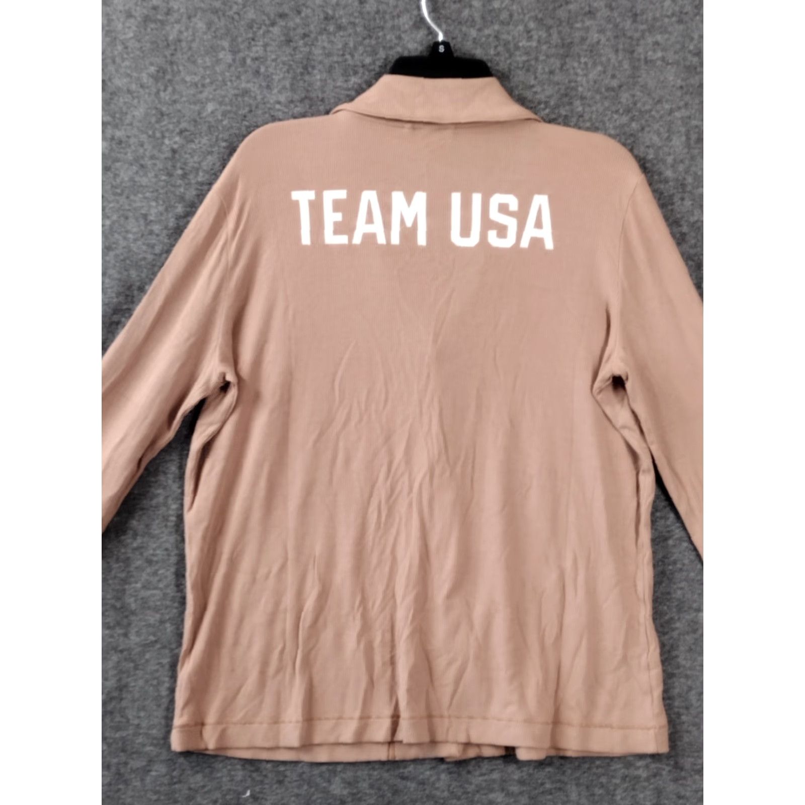 SKIMS SKIMS Women's Team USA Pajama Top Color Sienna Ribbed Size M AP-SET-1039 Size M / US 6-8 / IT 42-44 - 2 Thumbnail