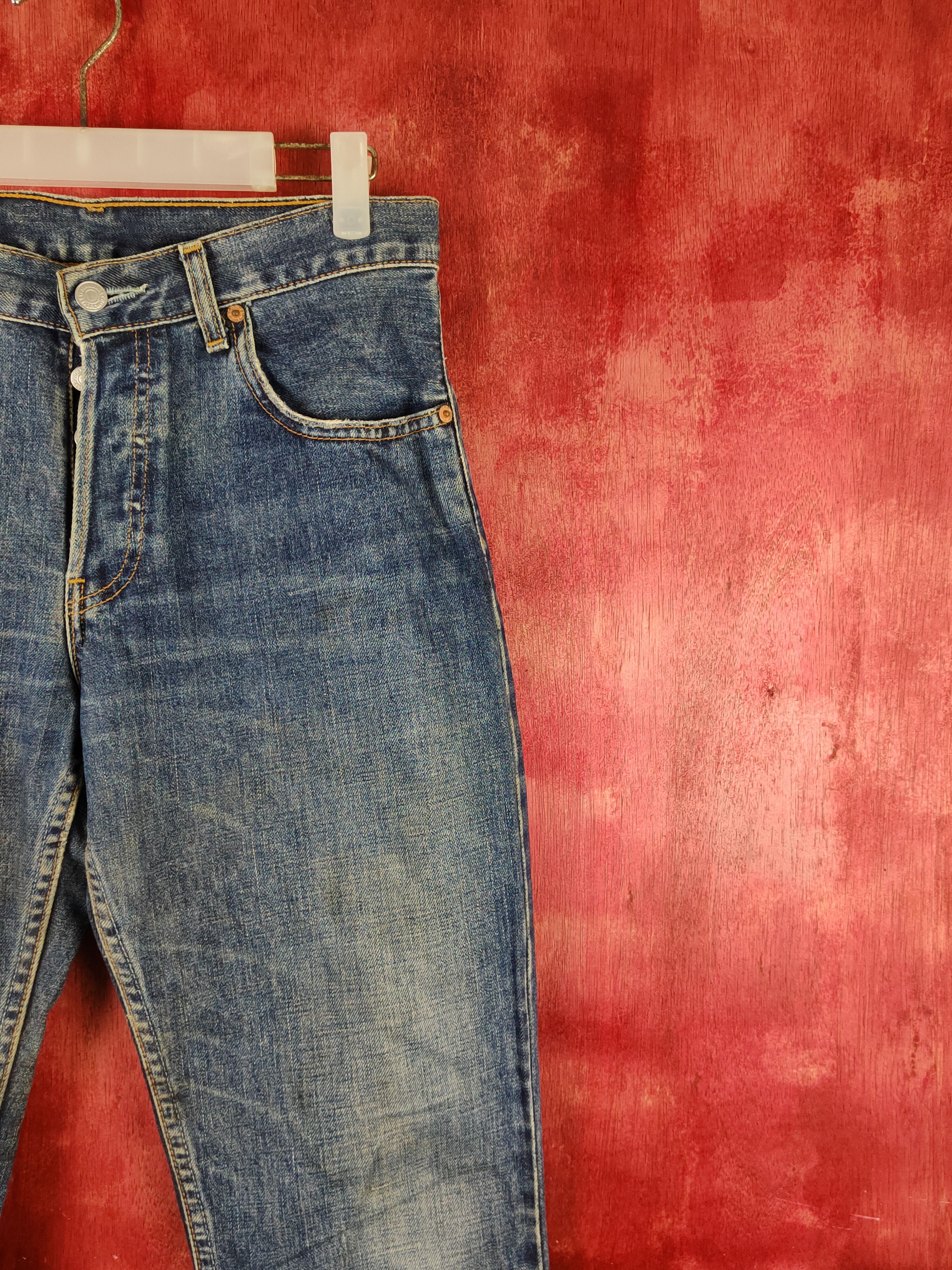 Levi's Levi's Dark Blue Faded Distressed Ripped Jeans #S1836 Size US 28 / EU 44 - 5 Thumbnail