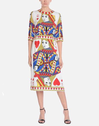 Dolce & Gabbana o1y0825 Midi Dress in Multicolor Size XS / US 0-2 / IT 36-38 - 2 Thumbnail
