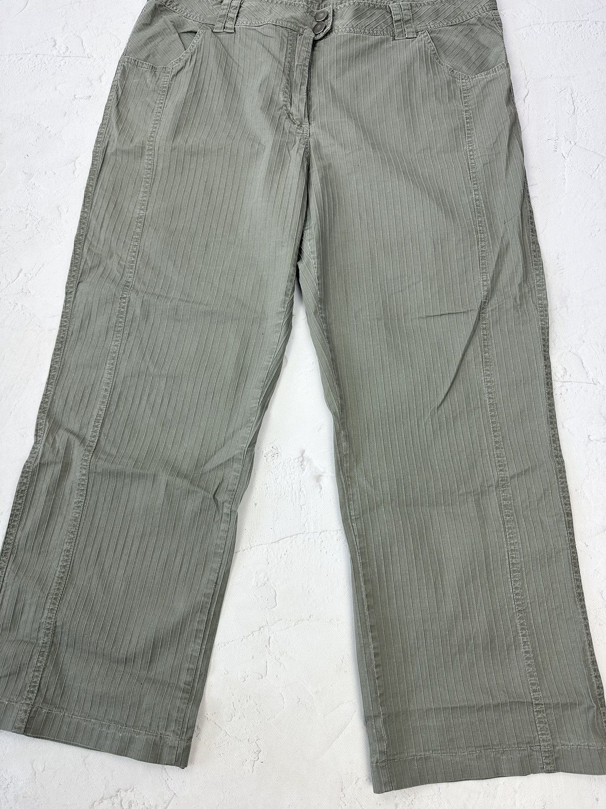 Japanese Brand × Vintage Vintage Stripped Grey Loose Pants Size US 36 / EU 52 - 4 Thumbnail