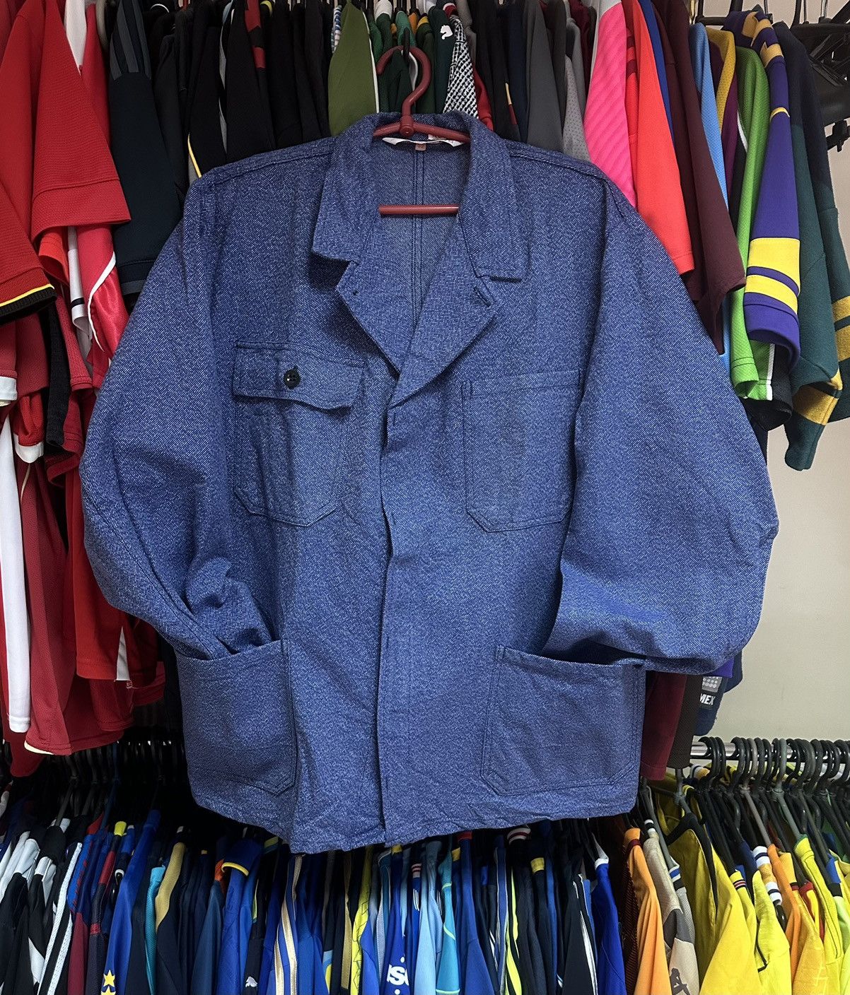 Le Laboureur Vintage Retro 70S Fischer Pecheur WorkWear Chore Jacket Size US L / EU 52-54 / 3 - 15 Thumbnail