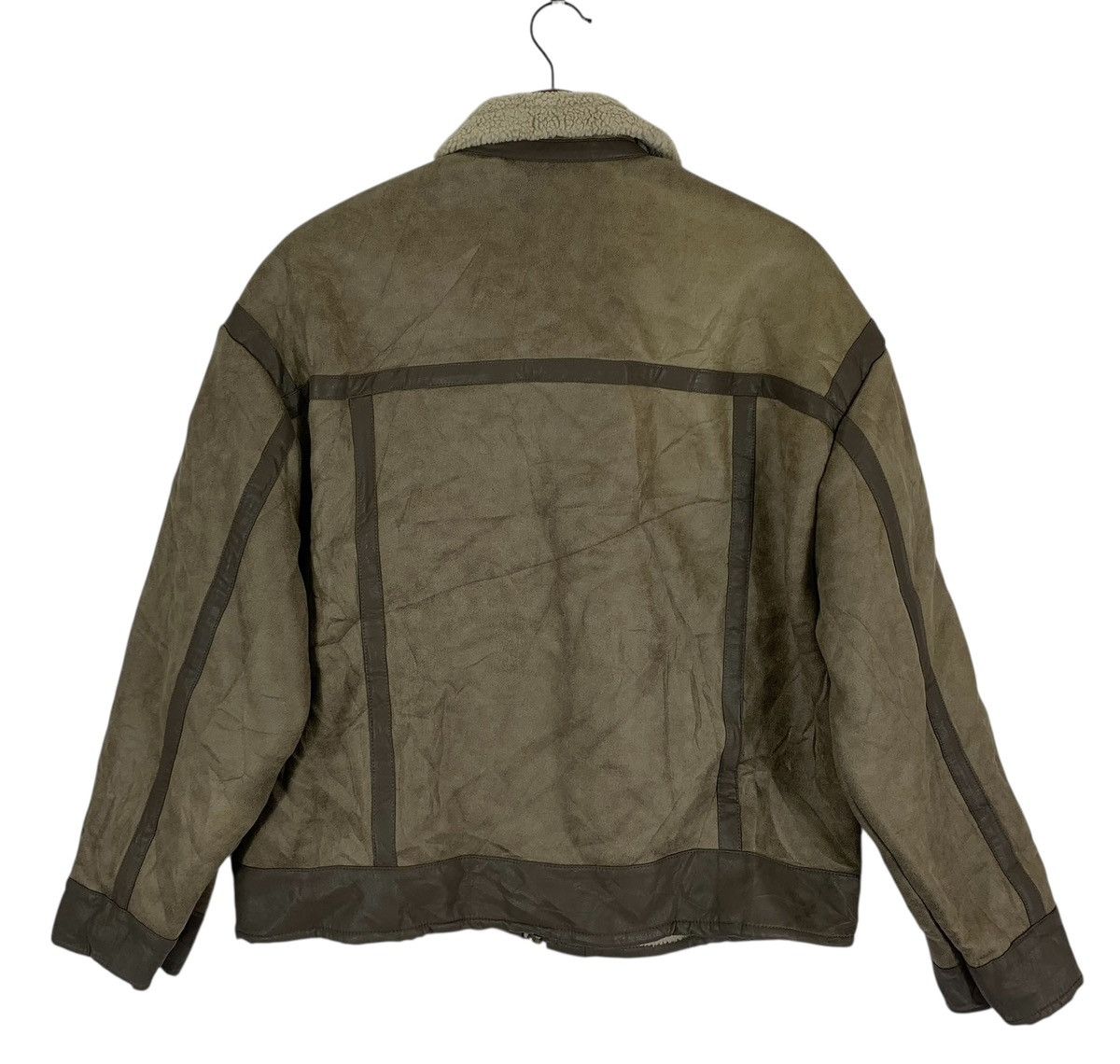 Leather Vintage B-3 Style Aviator Faux Sherling Jacket Size US M / EU 48-50 / 2 - 6 Thumbnail