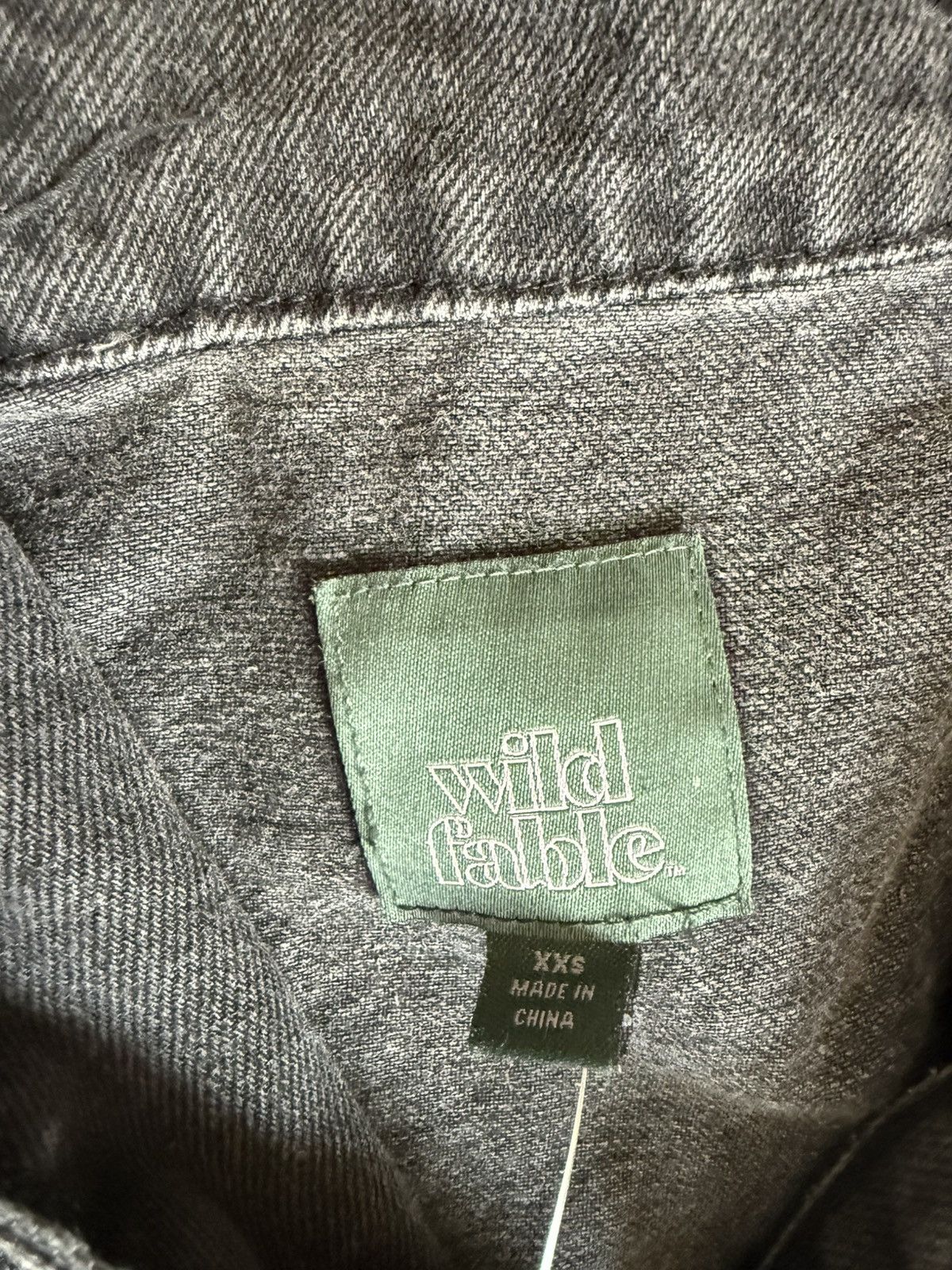 Other Wild Fable Black Stonewashed Denim Hooded Jacket Sz xxs Size XXS / US 00 / IT 34 - 2 Thumbnail