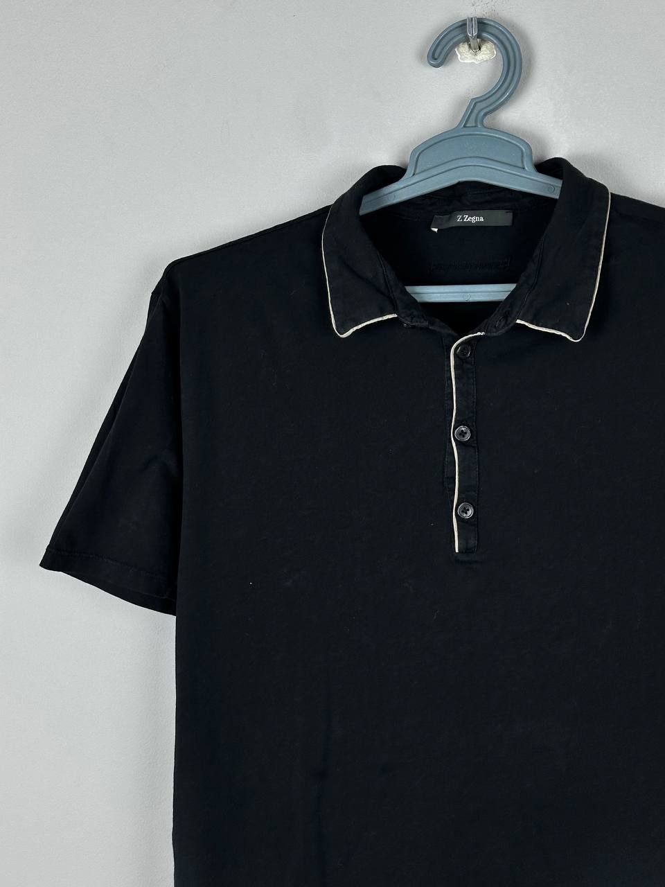 Z Zegna Z Zegna Luxury Black Cotton Polo Shirt Size US XXL / EU 58 / 5 - 3 Thumbnail