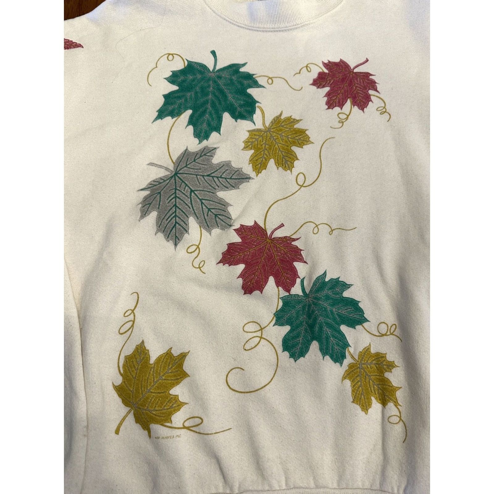 Jerzees VINTAGE Jerzees Sweatshirt Crew Neck Long Sleeve Fall Leaves Large Womens Size L / US 10 / IT 46 - 4 Thumbnail