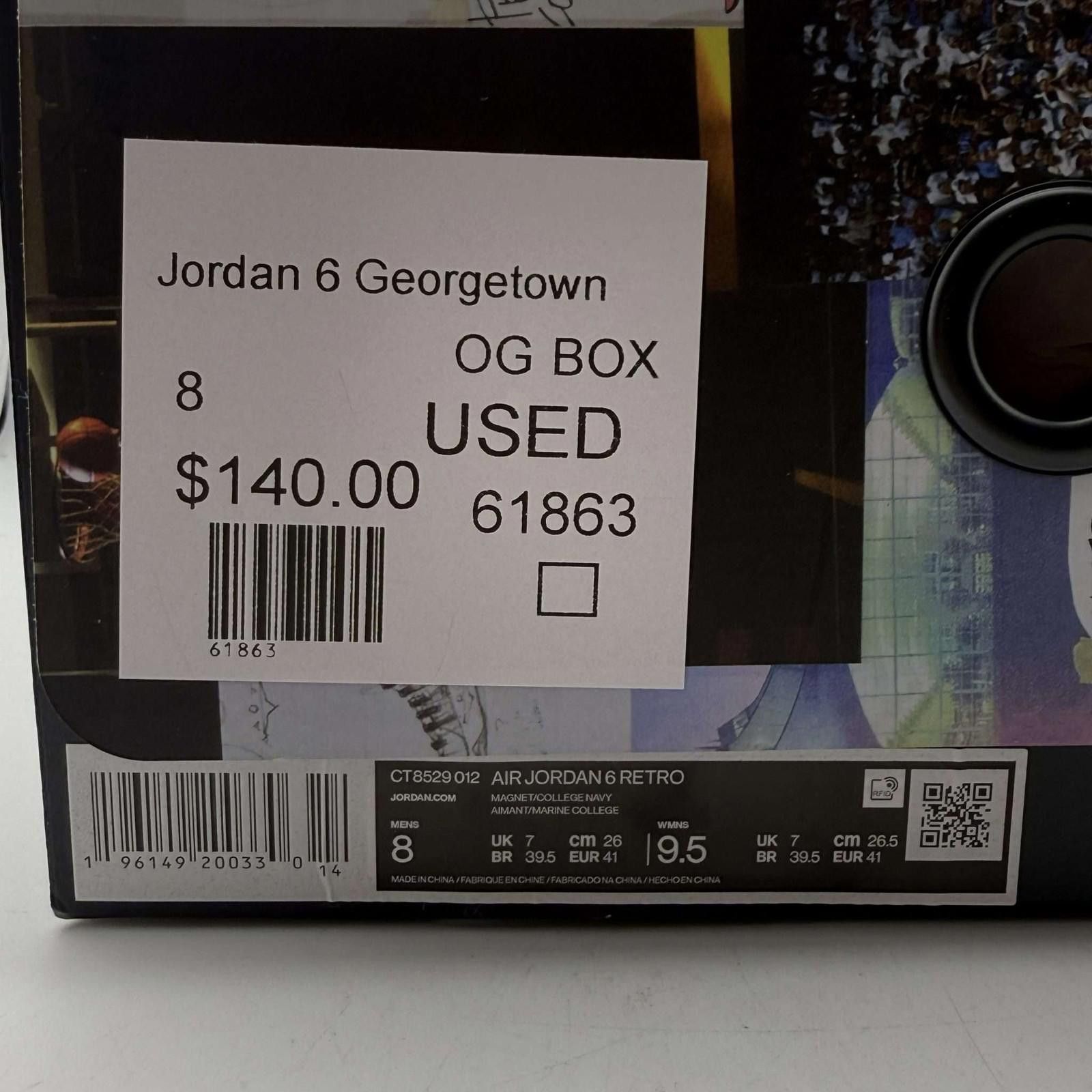 Jordan Brand Jordan 6 Georgetown OG Box Used Size US 8 / EU 41 - 8 Thumbnail