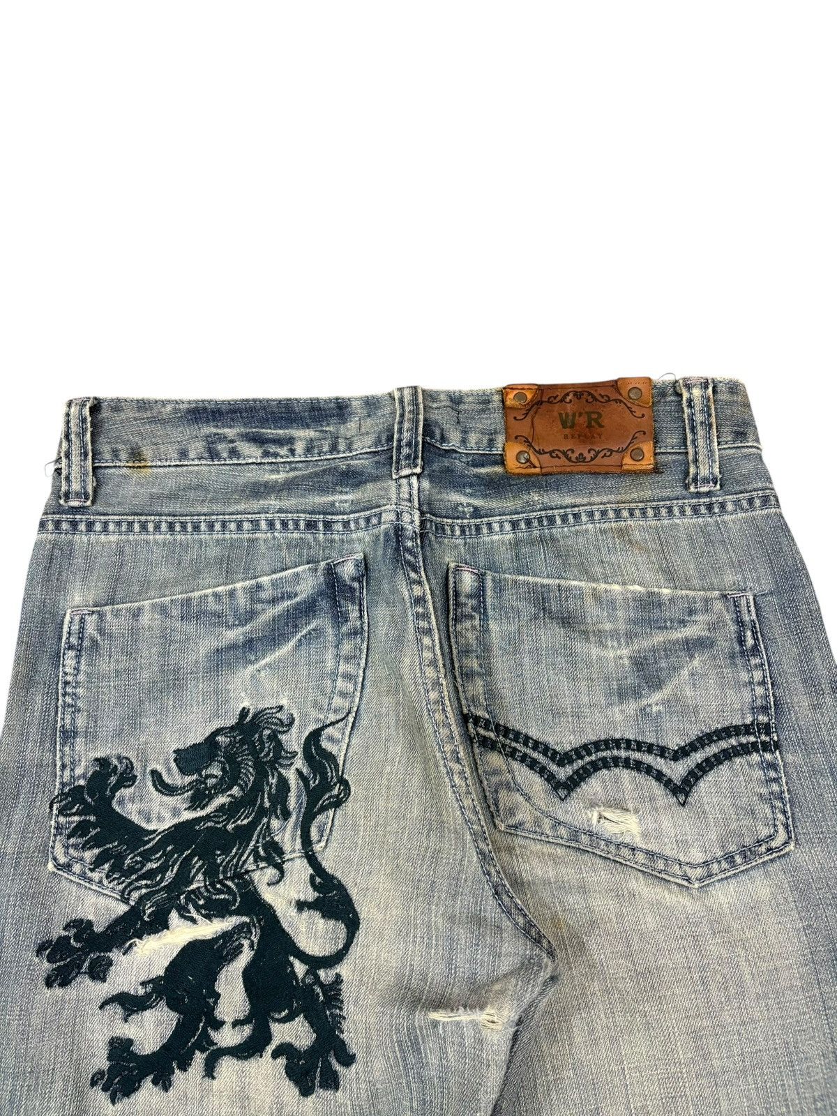 Replay Vintage Replay Faded Wash Embroidery Distressed Loose Jeans Size US 30 / EU 46 - 10 Thumbnail