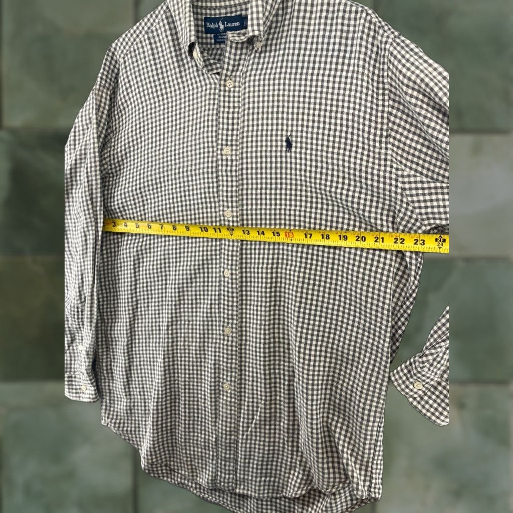 Ralph Lauren Ralph Lauren Mens Button-Up Shirt M Gray Blaire Cotton Size US M / EU 48-50 / 2 - 1 Thumbnail