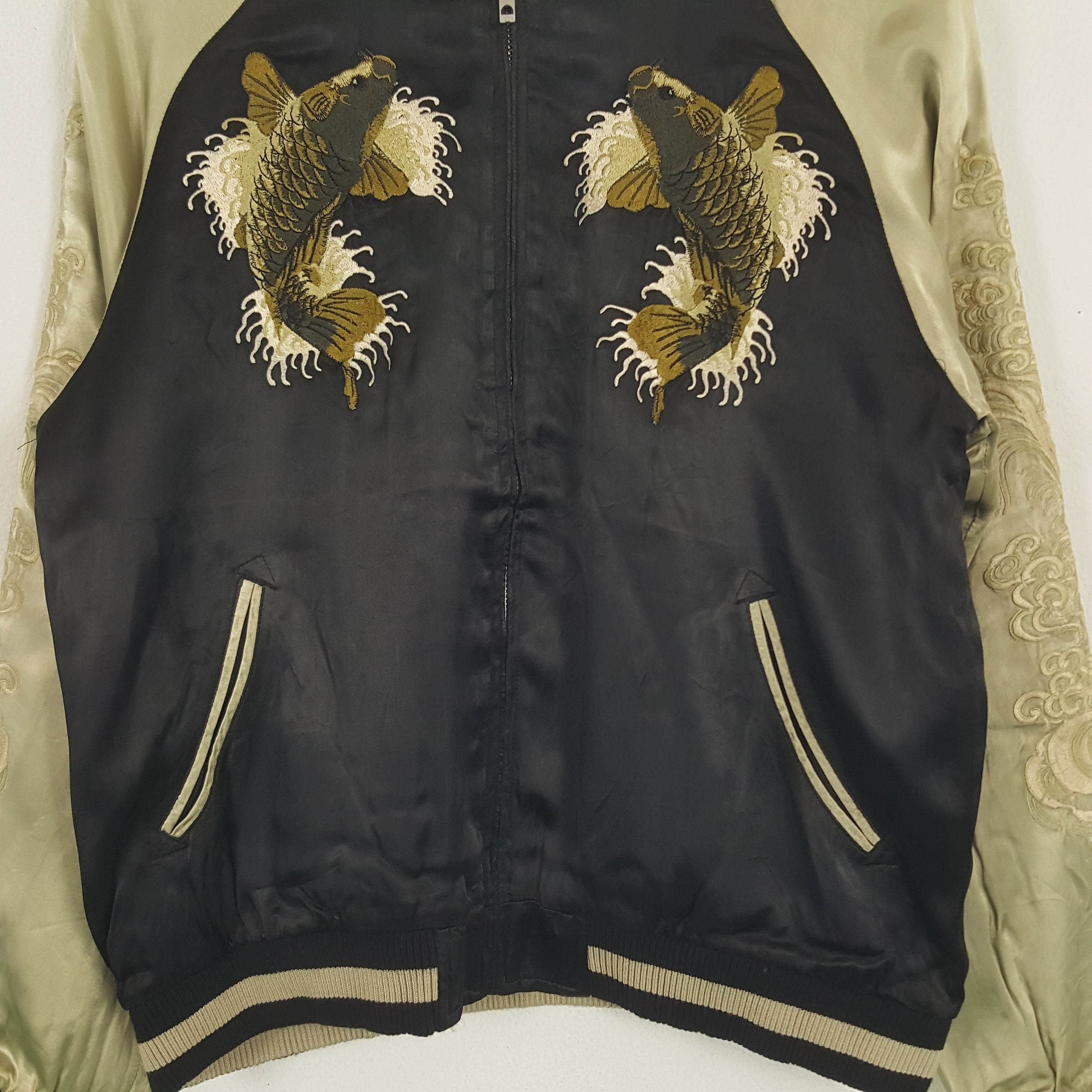 Vintage Vintage Sukajan Fish Koi Embroidery Japan Reversible Jacket Size US M / EU 48-50 / 2 - 6 Thumbnail