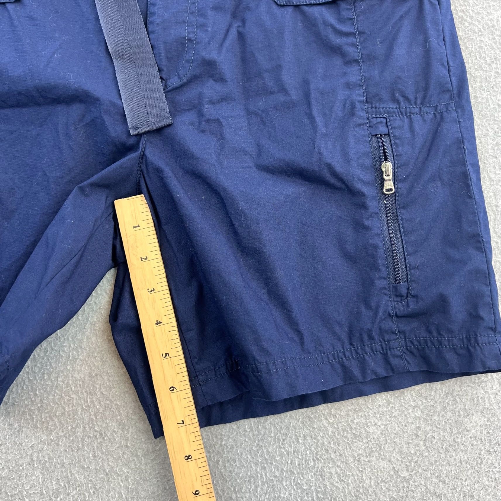 Ralph Lauren Lauren Ralph Lauren Shorts Womens 10 Belted Utility Cargo Pockets Navy Blue 100% Cotton Canvas Outdoor Casual Activewear Travel Mens Womens Girls Boys Size 32" / US 10 / IT 46 - 3 Thumbnail