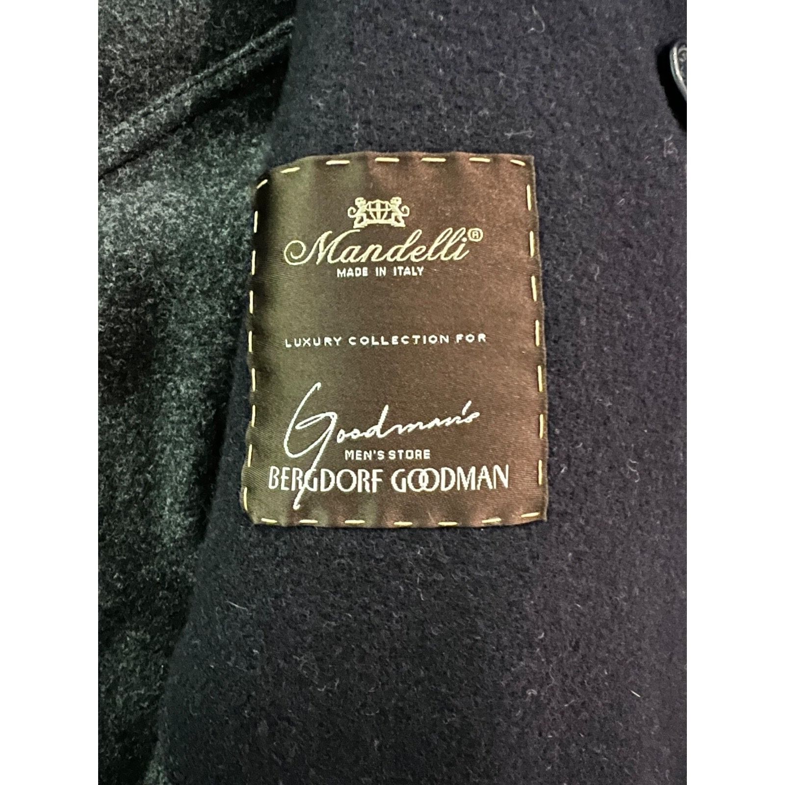 Mandelli $3900 Mandelli Bergdorf Goodman Navy Wool Peacoat IT54 NEW Size US XL / EU 56 / 4 - 6 Thumbnail