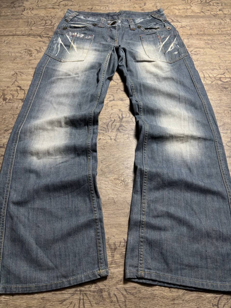GOSTAR DE FUGA 2000's Flare GOA LGB type! Y2K Japan Denim Jeans Size US 31 - 10 Thumbnail