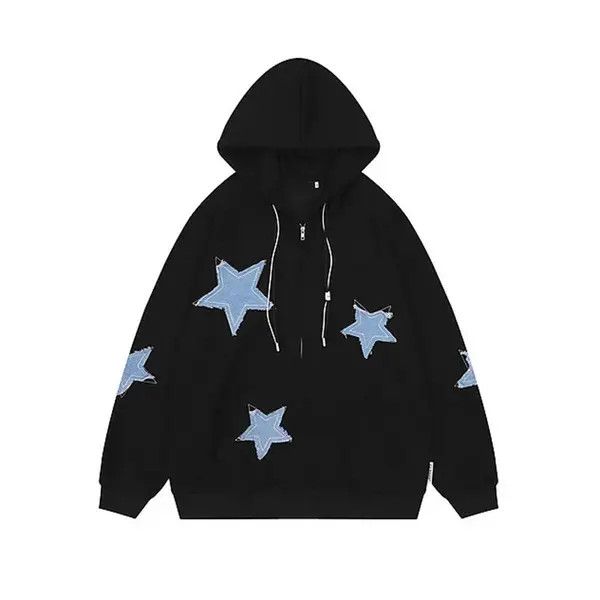 Designer Hitomi x Fumie #15 Men's Star Patch Zip Up Hoodie Sweetshirt Size US L / EU 52-54 / 3 - 8 Thumbnail