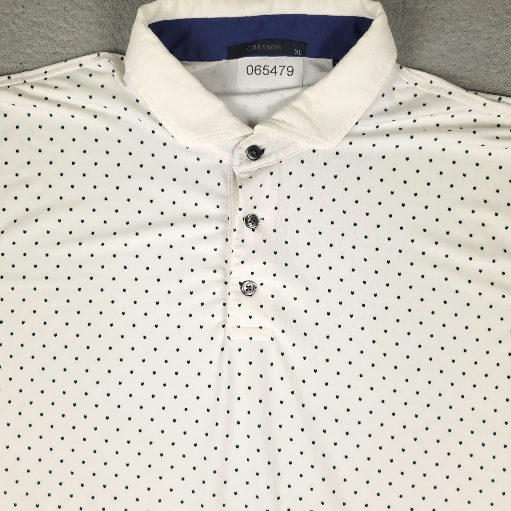 Vintage Greyson Polo Shirt Mens XL White Logo Polo Shirt Golf Casual Short Sleeve Men Size US XL / EU 56 / 4 - 2 Thumbnail