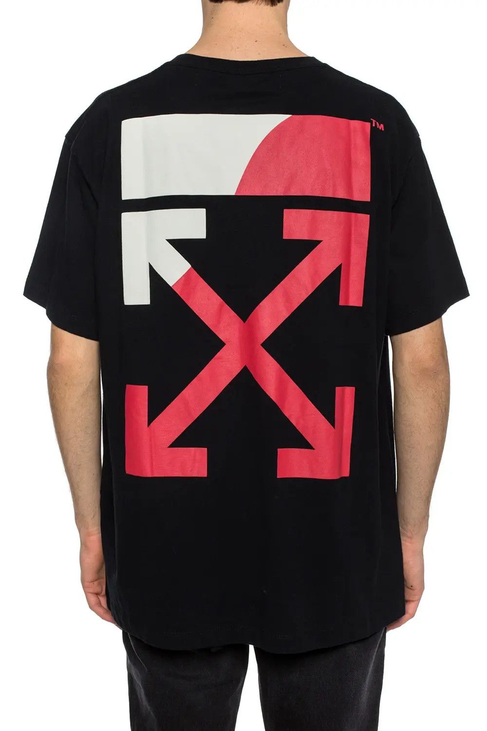 Off-White Black and Red Split Arrows Oversized T-Shirt Size US M / EU 48-50 / 2 - 2 Thumbnail