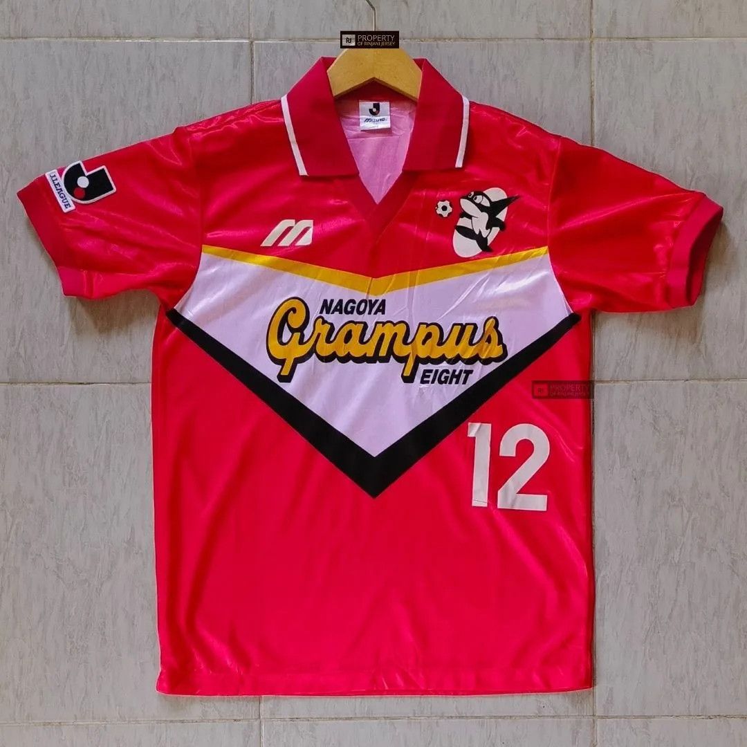 image of Mizuno x Soccer Jersey 1993 Nagoya Grampus Eight Football Jersey in Red, Men's (Size Medium)