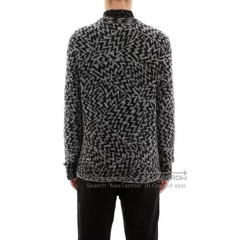 Yves Saint Laurent black and gray zigzag patterned sweater. Size US S / EU 44-46 / 1 - 8 Thumbnail
