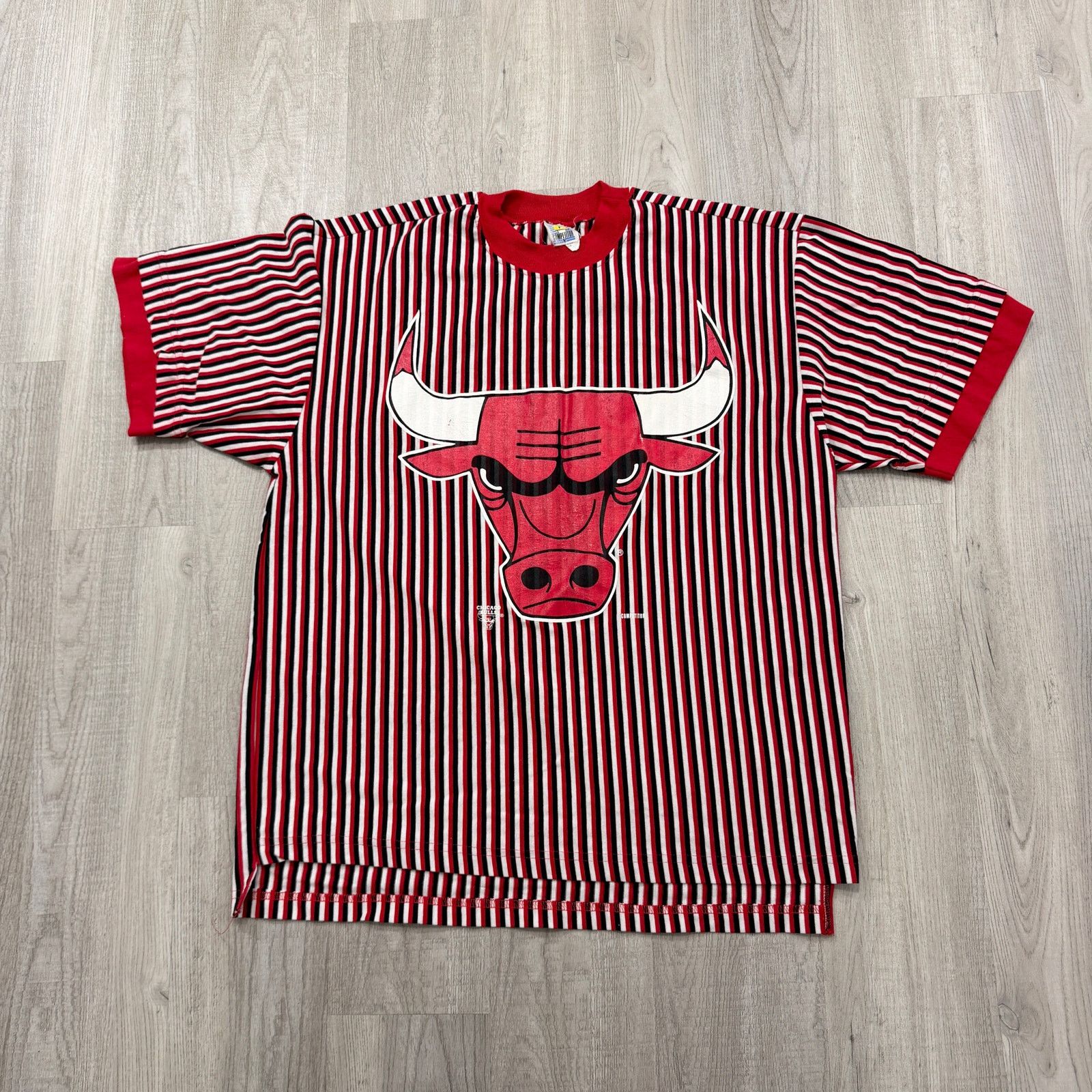 Vintage Vintage Competitor Chicago Bulls Pinstripe Basketball Shirt Size US XL / EU 56 / 4 - 1 Thumbnail