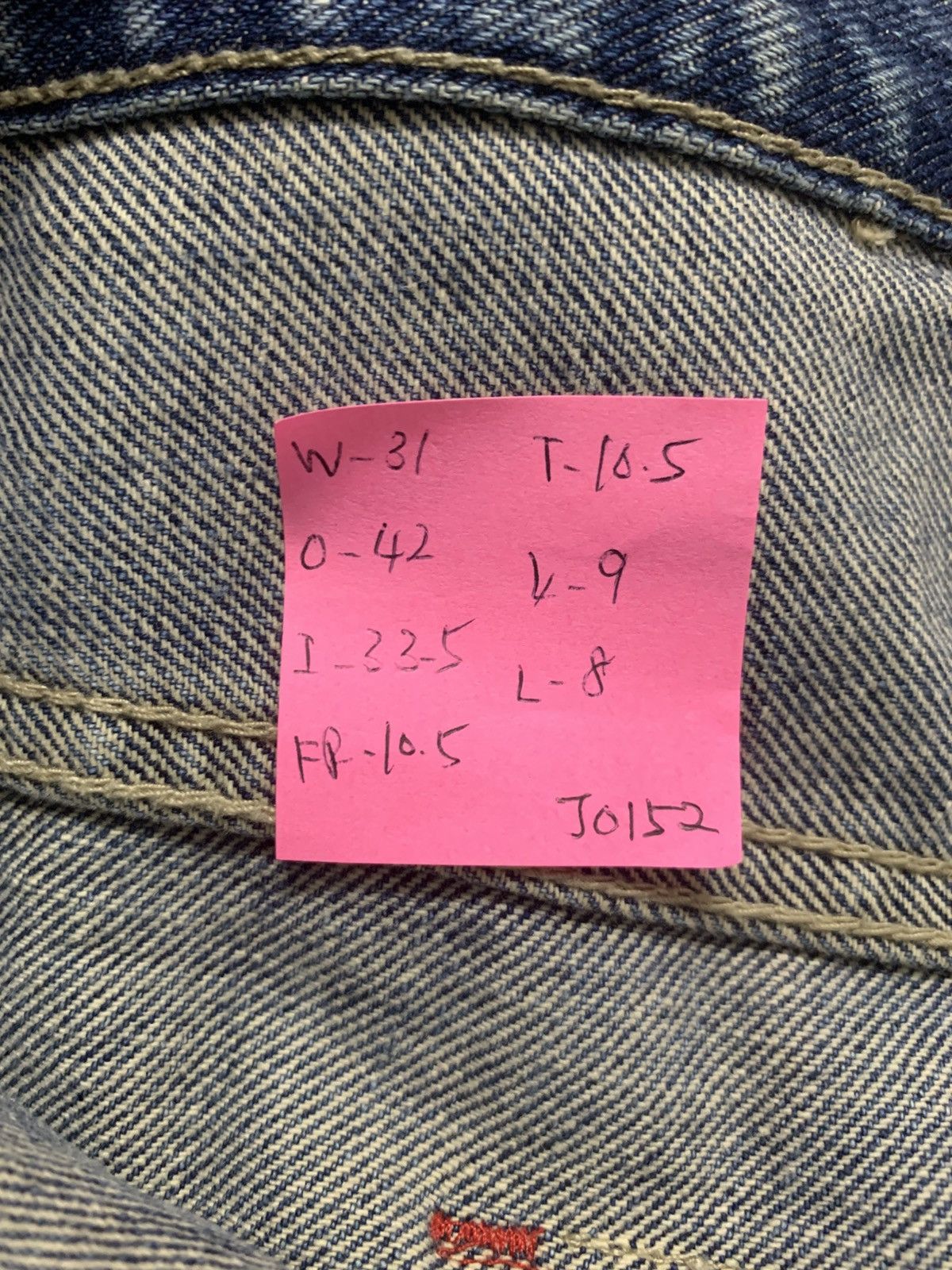 If Six Was Nine VINTAGE TOUGH JEANSMITH PATCHWORK DISTRESSED DENIM Size US 31 - 19 Thumbnail