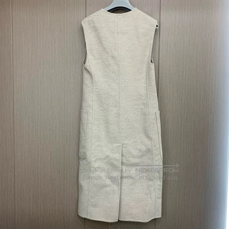 Hermes Hermes Solid color round neck single-breasted vest dress Size XXS / US 00 / IT 34 - 2 Thumbnail