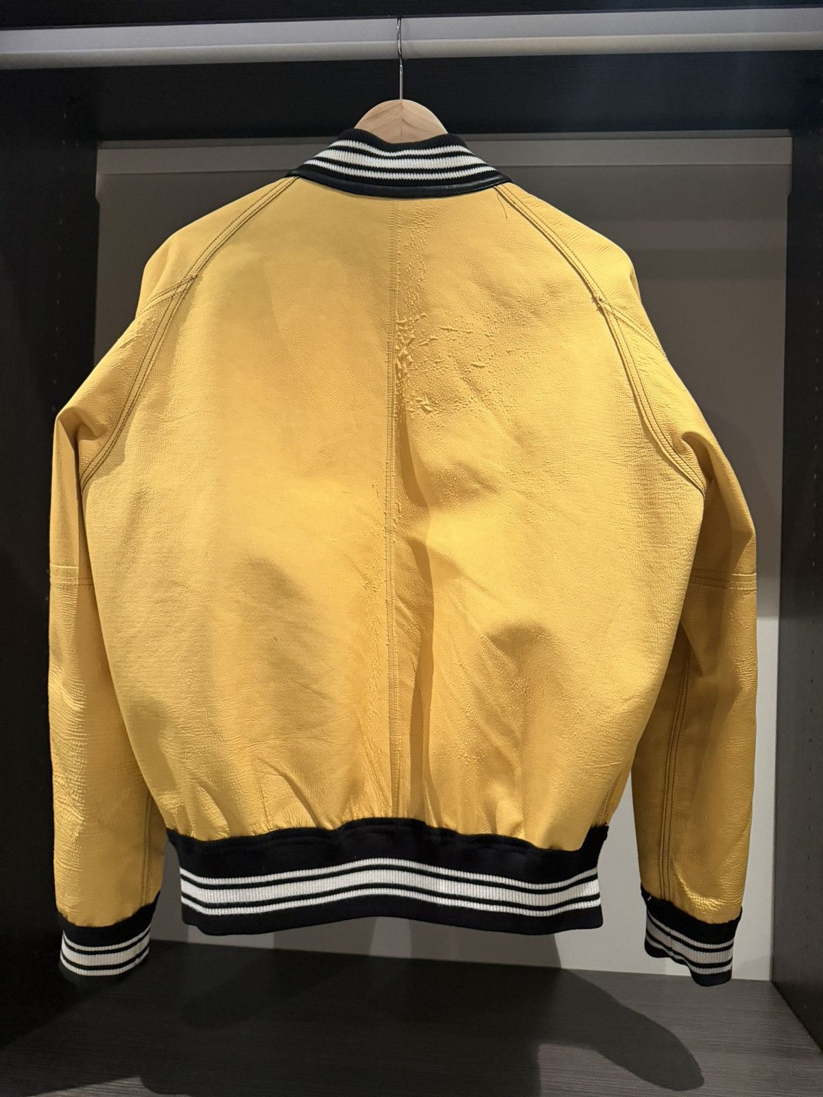 Other Black & Yellow Reversible Lambskin Leather Bomber Jacket Size US S / EU 44-46 / 1 - 5 Thumbnail
