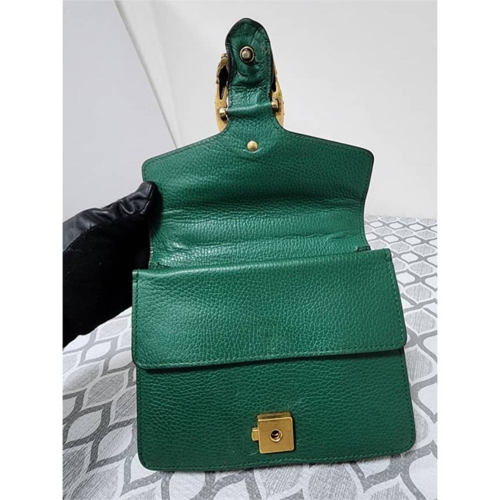 Gucci Authentic Gucci Small Leather Dionysus Crossbody Bag Green Size ONE SIZE - 11 Thumbnail