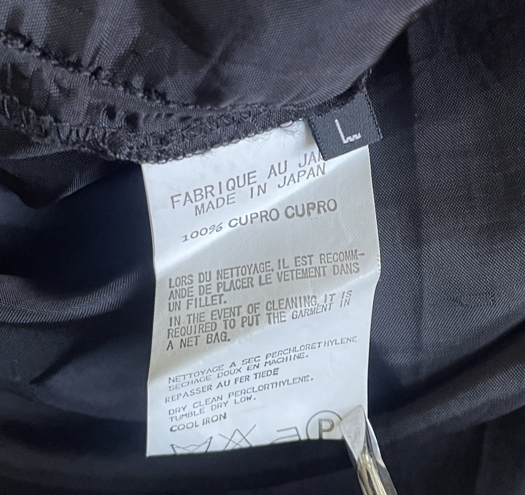 Y's Y's Yohji Yamamoto Cupro Classic Black Skirt Size 30" / US 8 / IT 44 - 4 Thumbnail