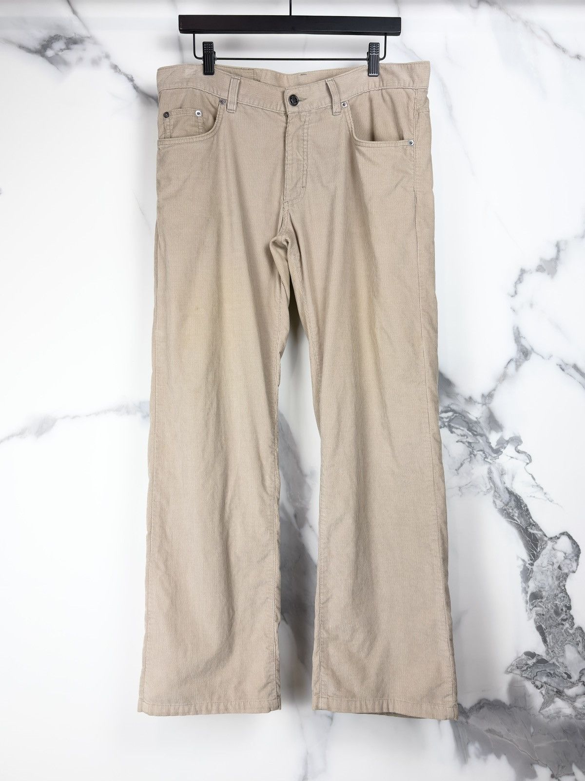 Gucci Gucci Tom Ford Leather Patch Bootcut Wide Leg Corduroy Jeans Size US 34 / EU 50 - 1 Thumbnail